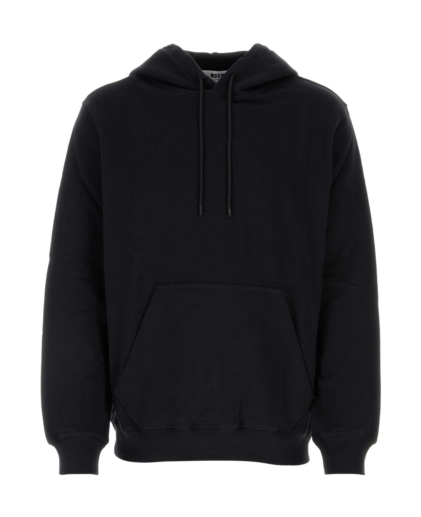 MSGM Black Cotton Sweatshirt - BLACK99