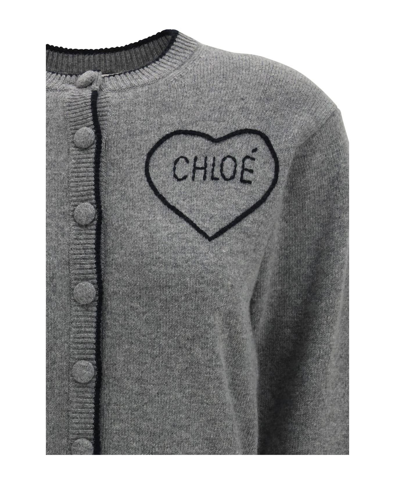 Chloé Fitted Logo Cardigan