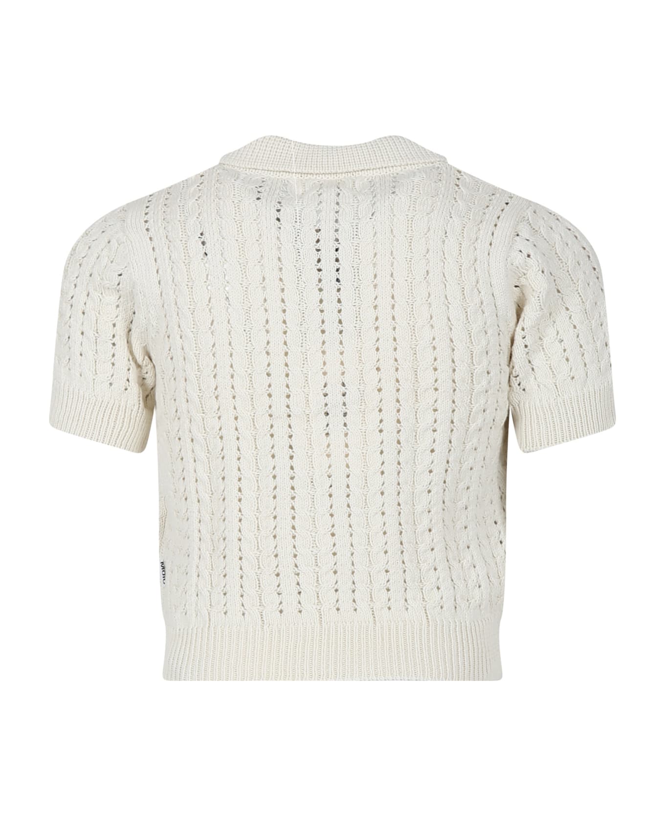 Molo White Sweater For Girl - White ニットウェア＆スウェットシャツ
