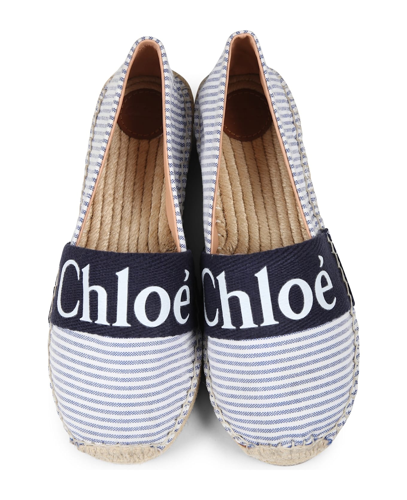 Chloé Blue Espadrilles For Girl With Logo - Blue