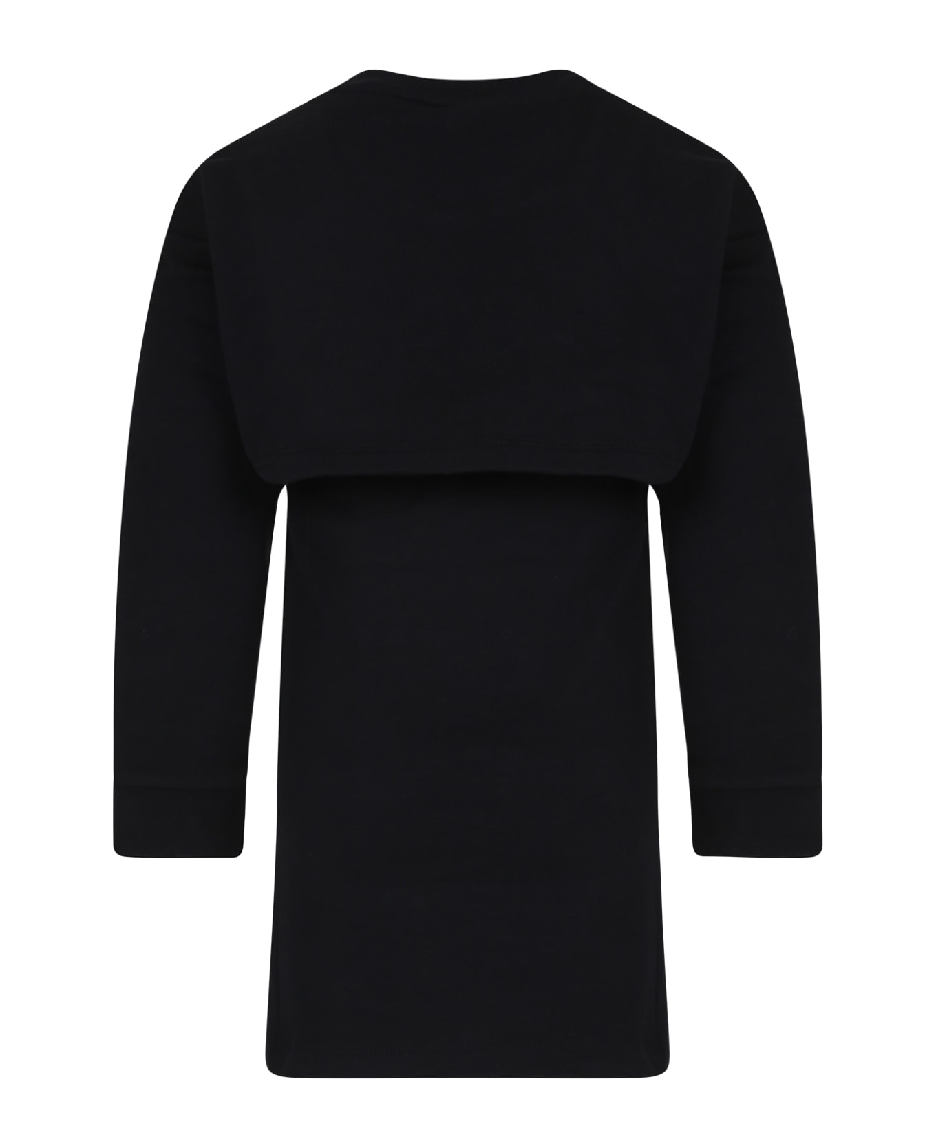 Fendi Black Dress For Girl With Fendi Logo - Black