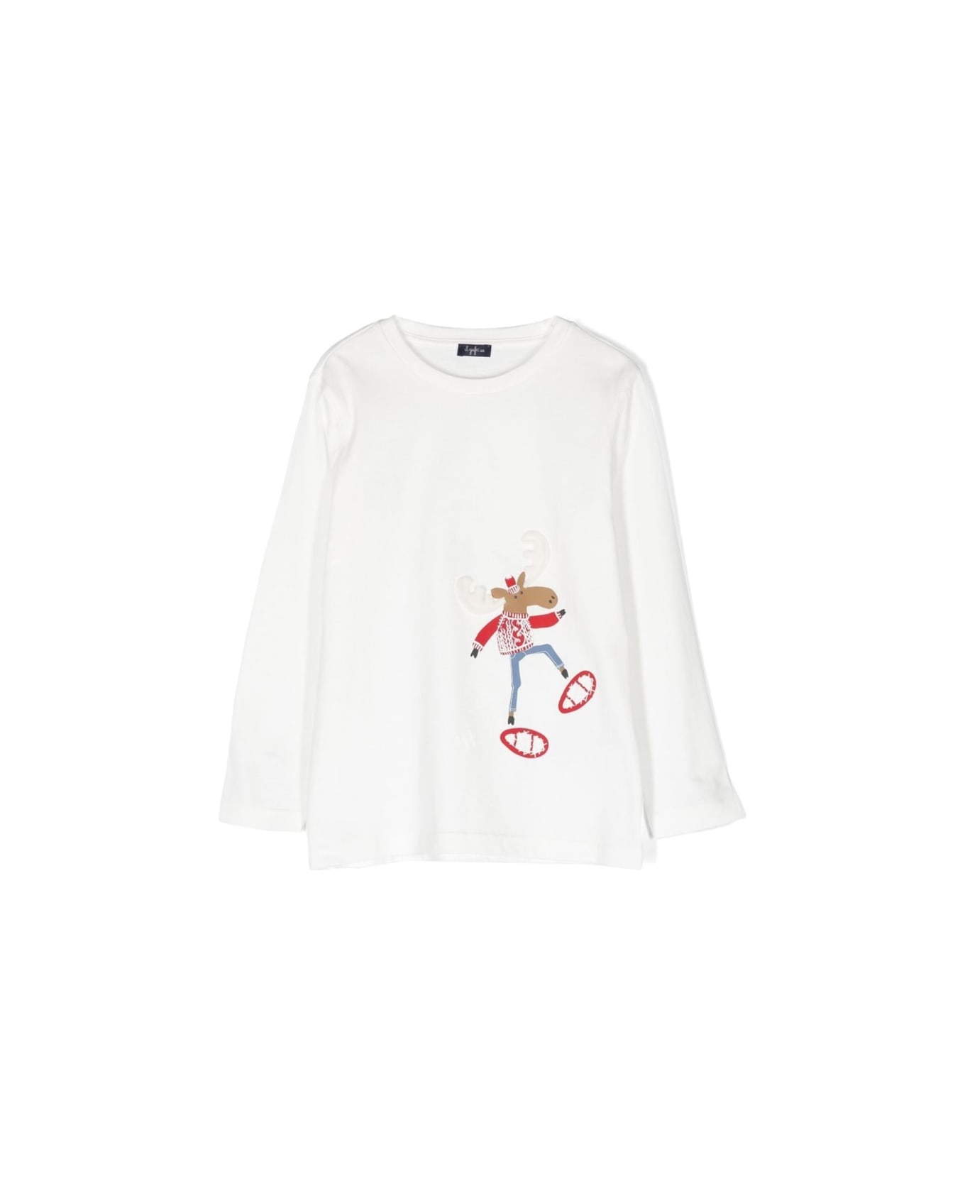 Il Gufo T-shirt M/l Reindeer - WHITE