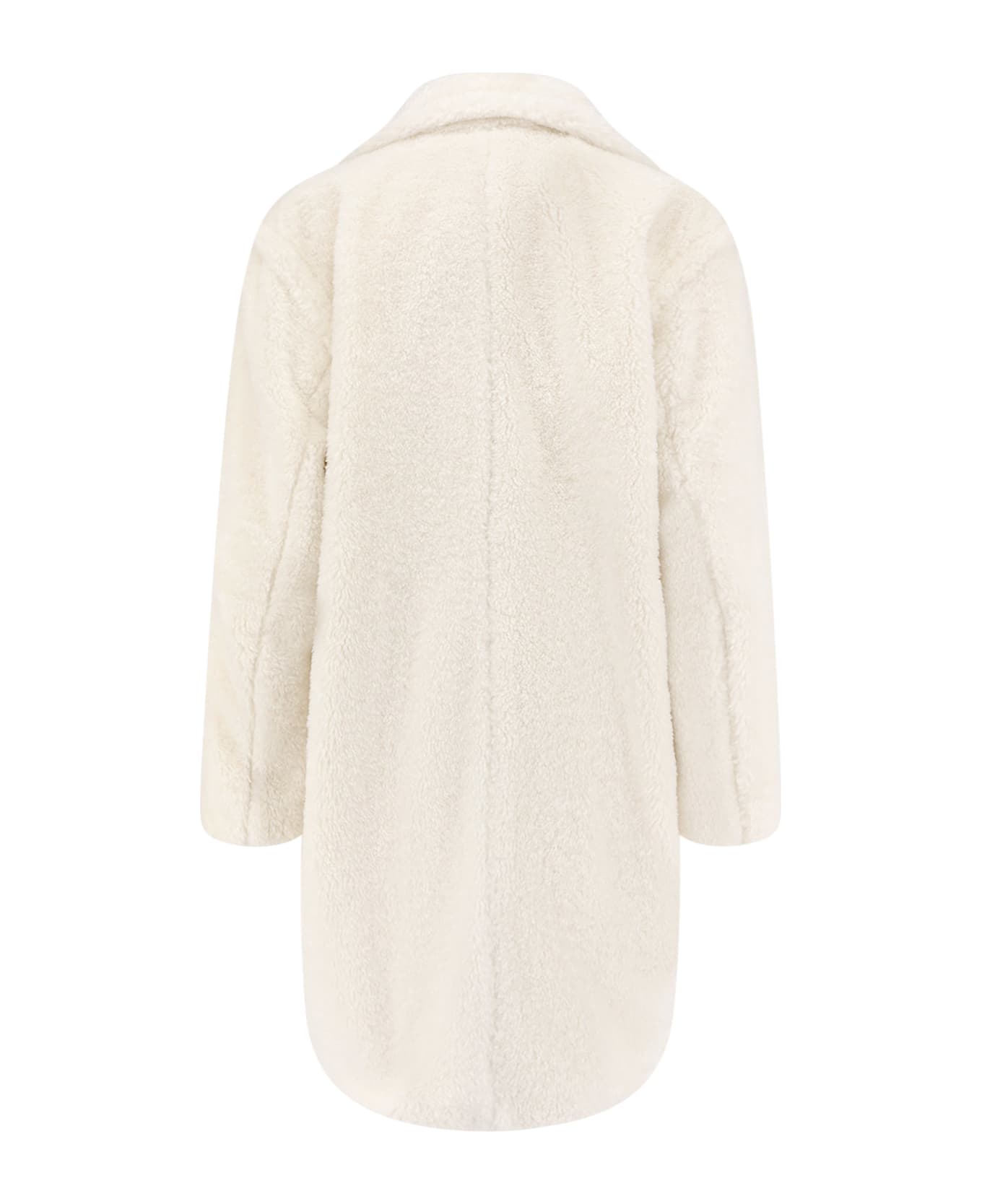 Hugo Boss Catedy Synthetic Fur Coat - OPEN WHITE