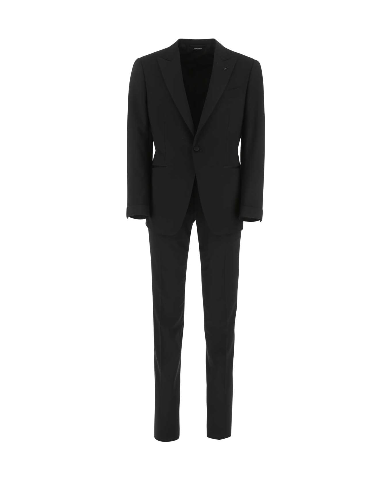 Tom Ford Black Stretch Wool Suit - 7