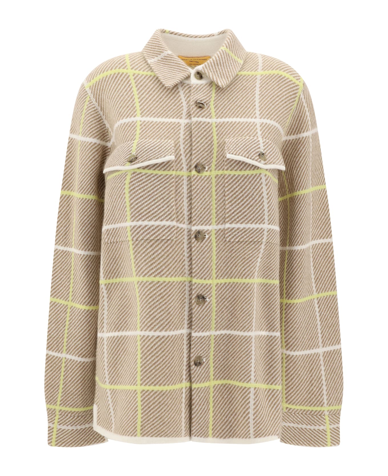 Guest in Residence Cashmere Sweater Shirt - Almond Combo