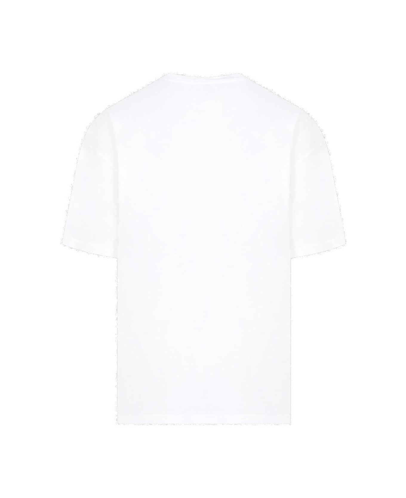 Martine Rose Graphic-print Slub Crewneck T-shirt - WHITE
