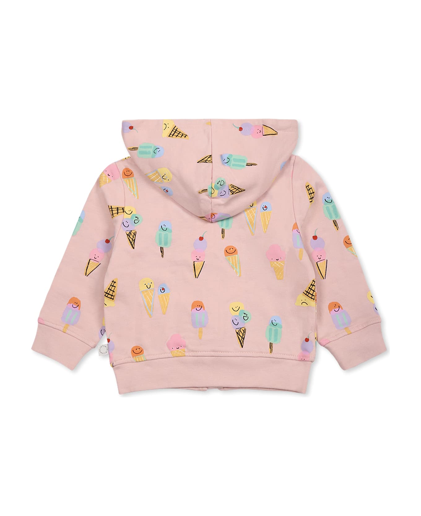 Stella McCartney Kids Pink Sweatshirt For Baby Girl With Ice Cream - Pink