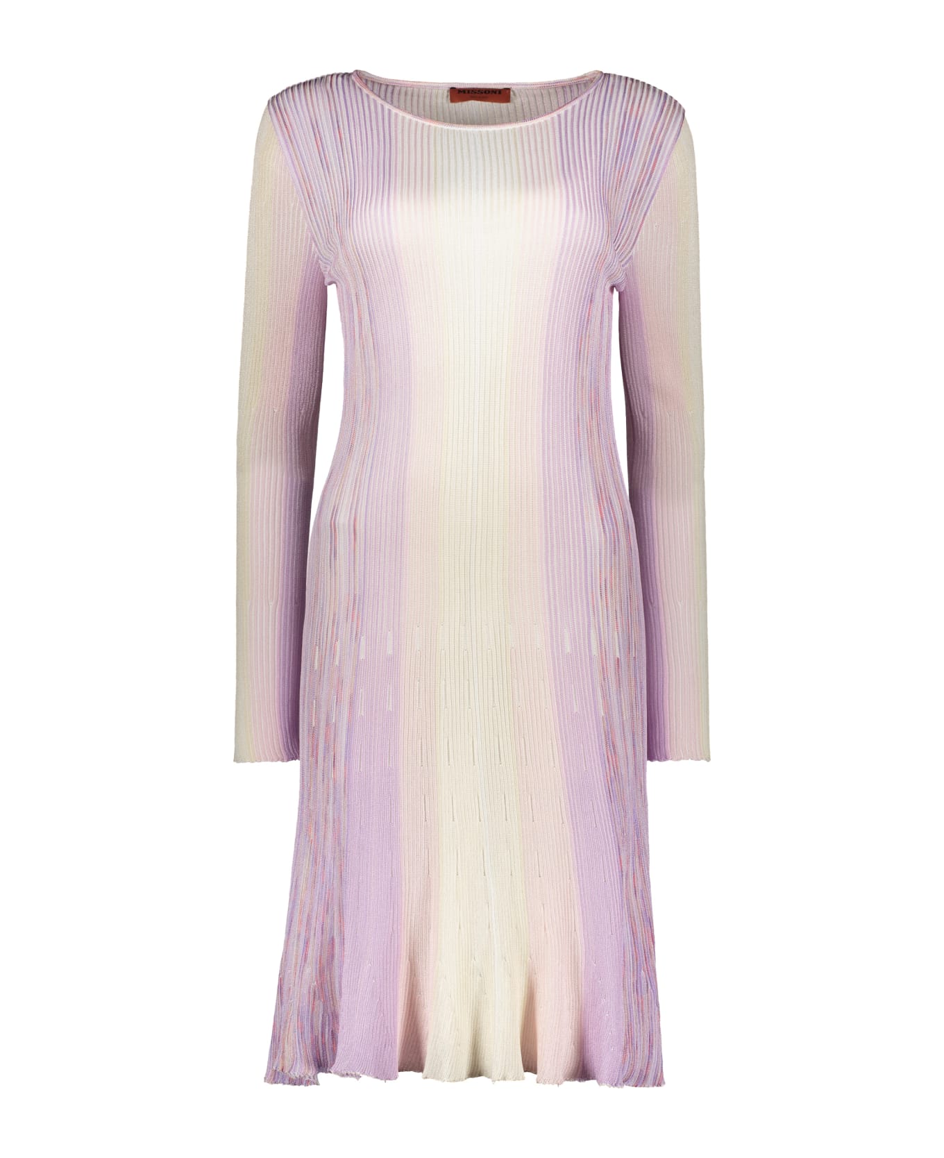 Missoni Ribbed Knit Midi Dress - Lilac