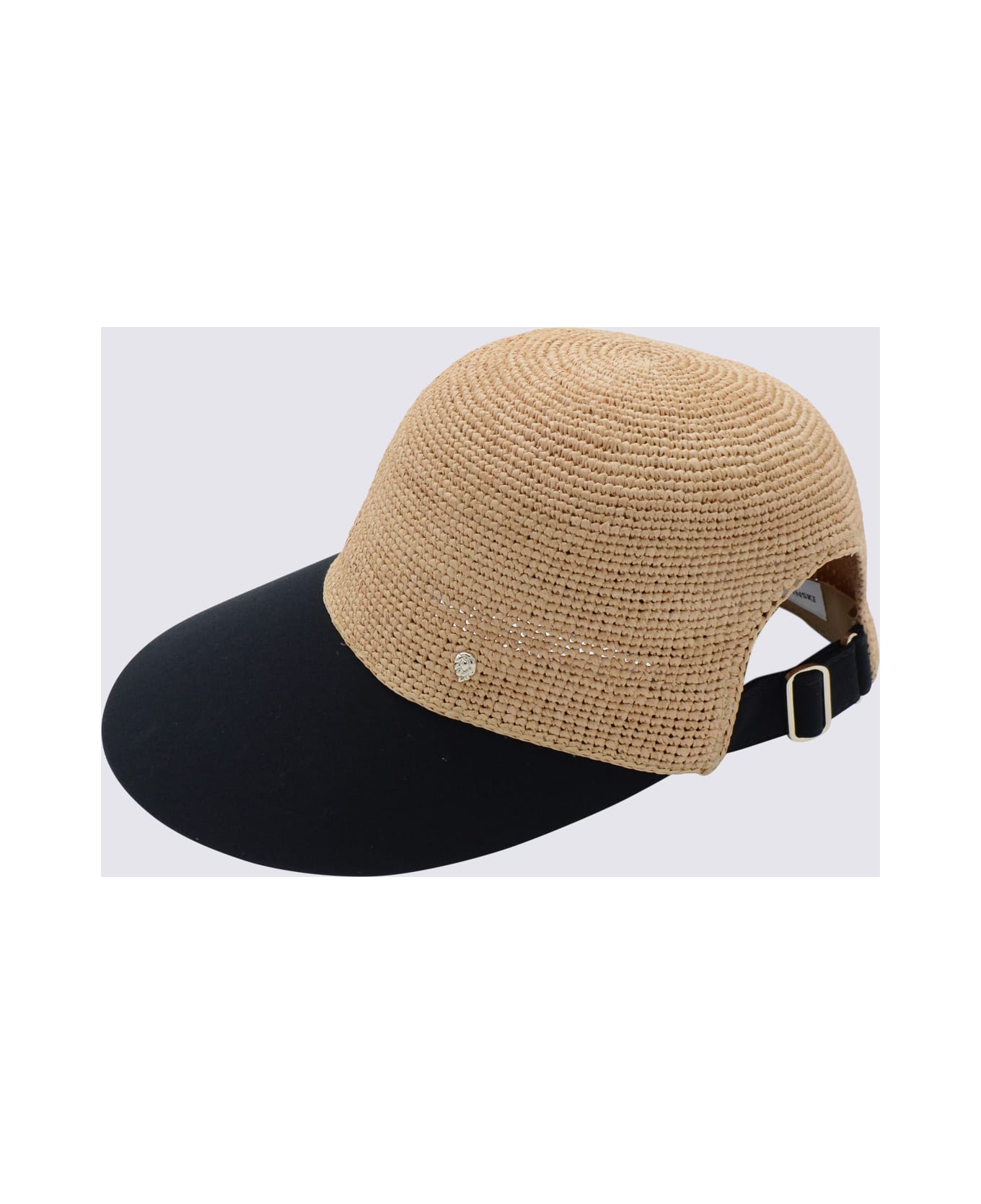 Helen Kaminski Natural And Black Raffia Hat
