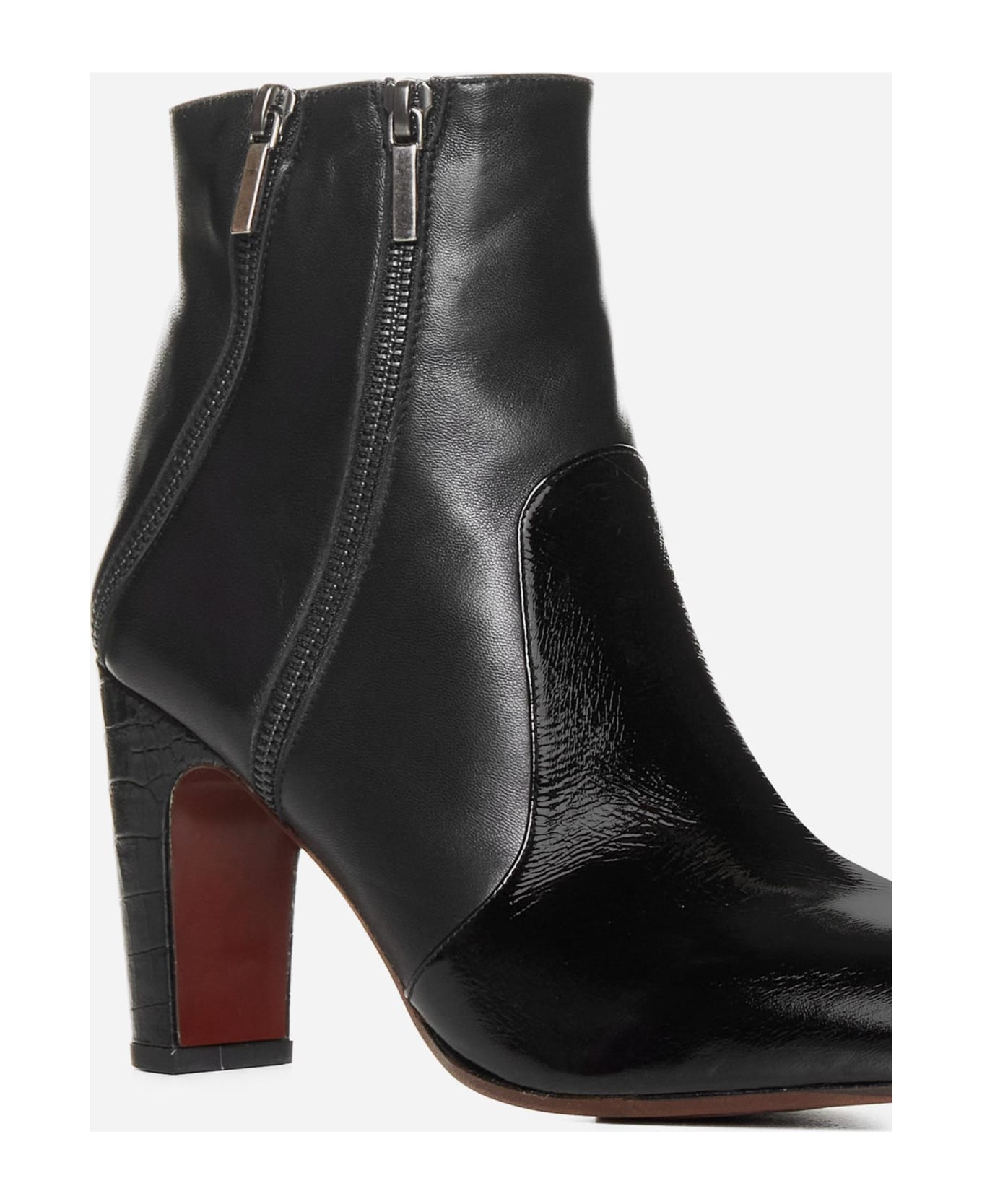 Chie Mihara Ezapi Leather Ankle Boots - BLACK