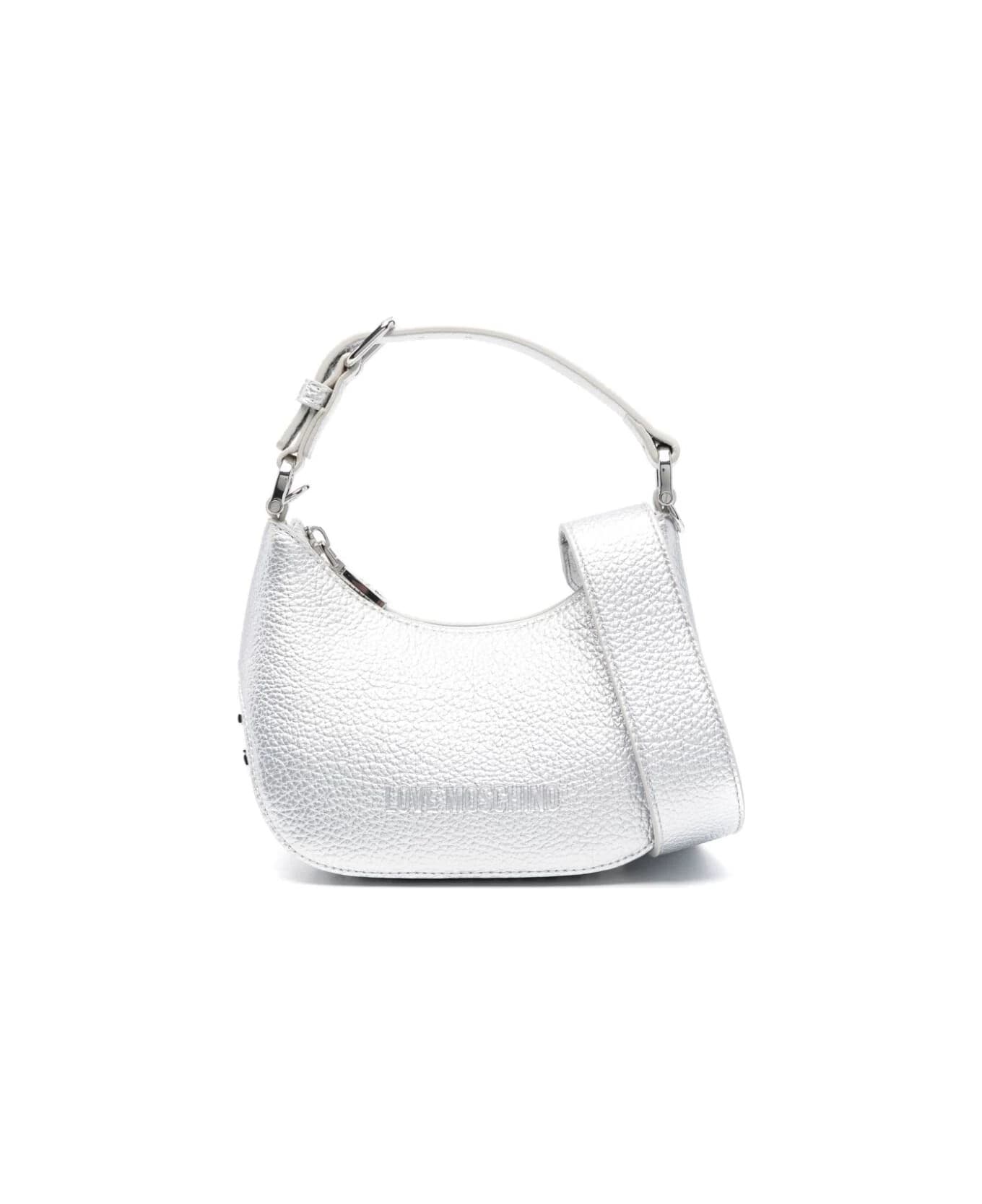 Love Moschino Laminated Shoulder Bag - B Silver