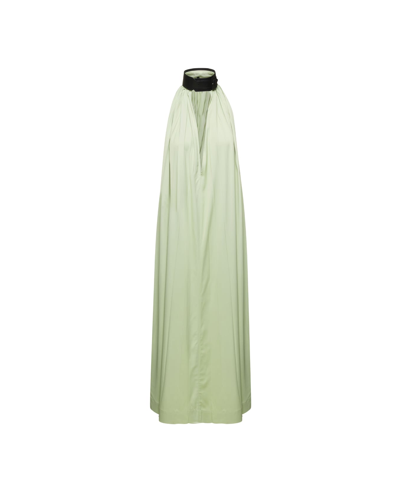Ferragamo Green Maxi Dress In Viscose Stretch Woman - Green ワンピース＆ドレス
