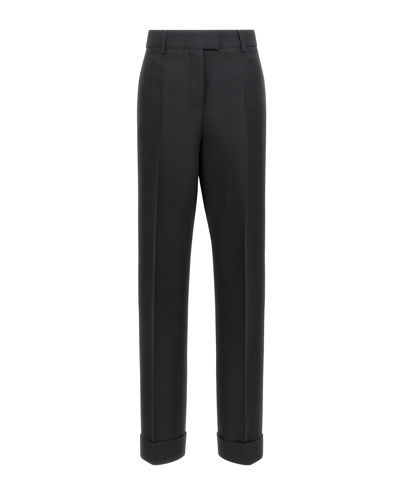 Ferragamo Stretched Pleated Trousers - Black  