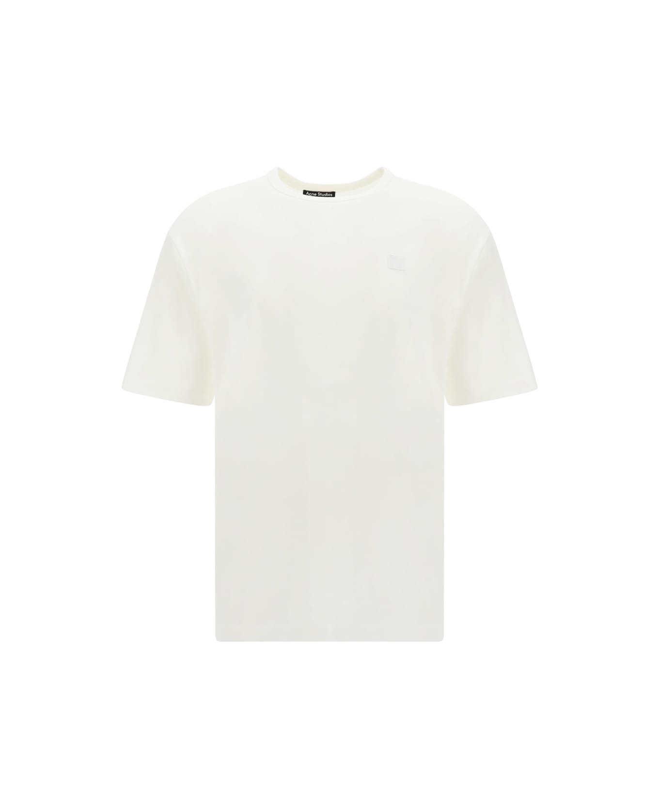 Acne Studios Logo Patch Crewneck T-shirt - Optic White Tシャツ