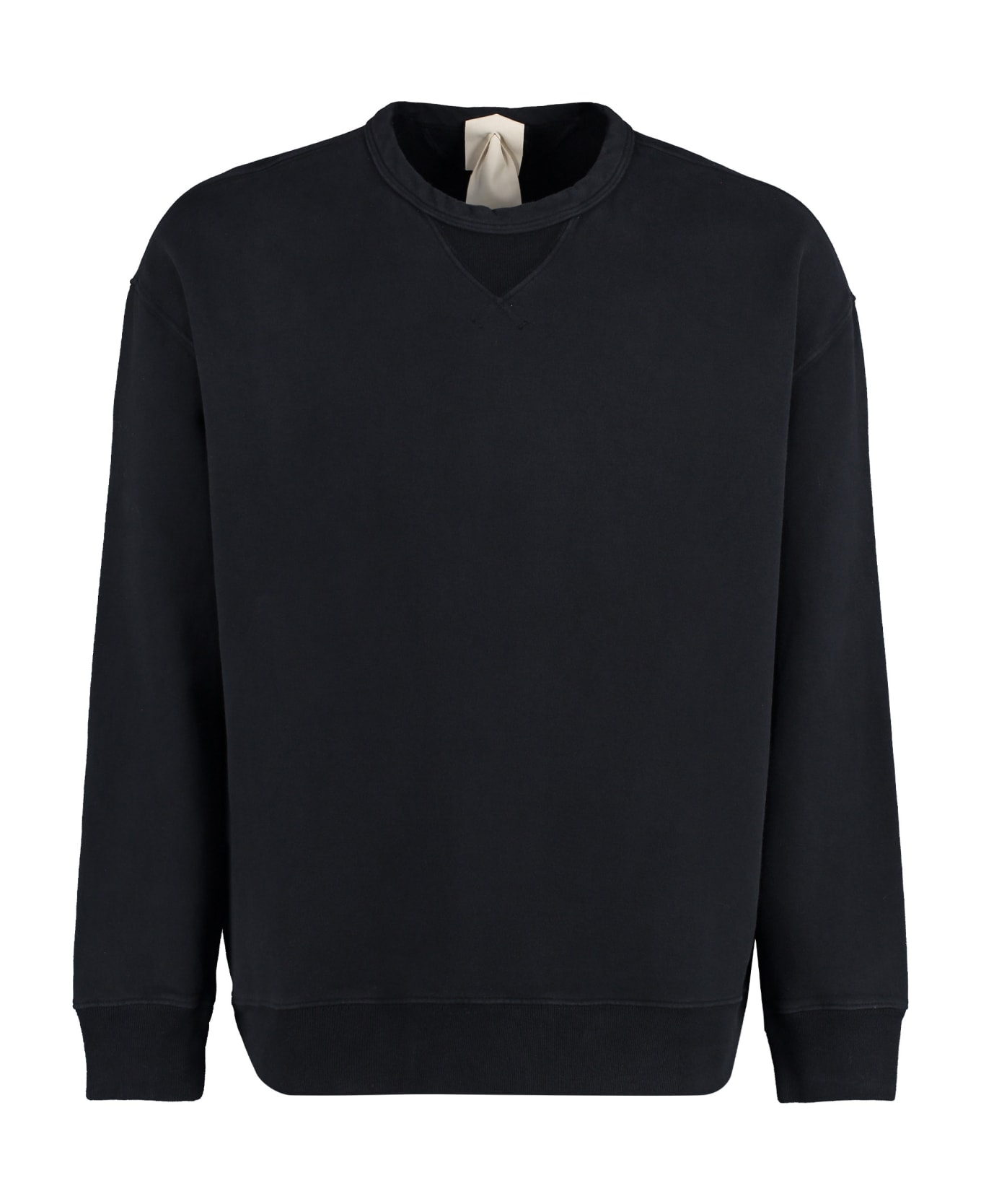 Ten C Cotton Crew-neck Sweatshirt - black