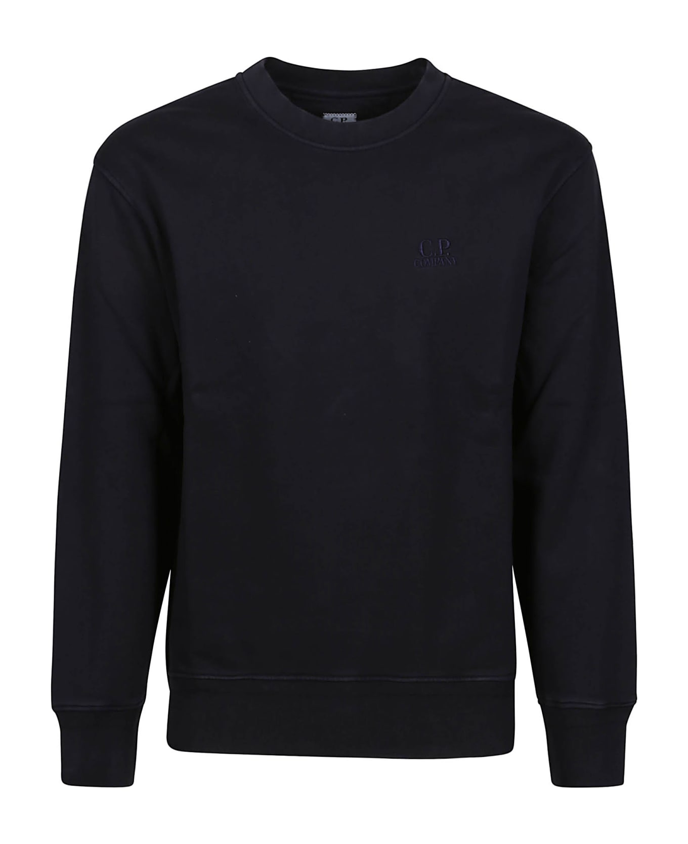 C.P. Company Diagonal Fleece Logo Sweatshirt - Total Eclipse