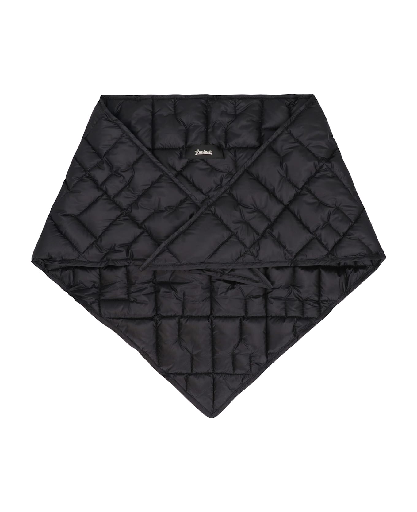 Herno Laminar Scarf In Quilted Ripstop - black