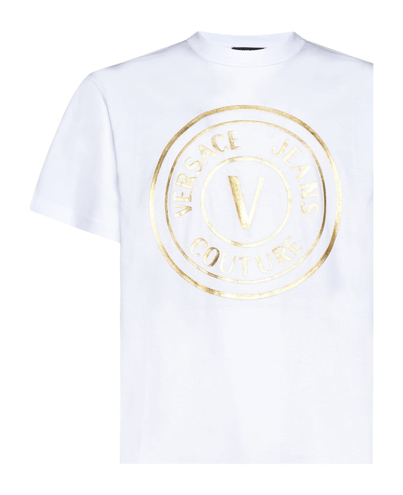 Versace Jeans Couture V Emblem T-shirt - White gold シャツ