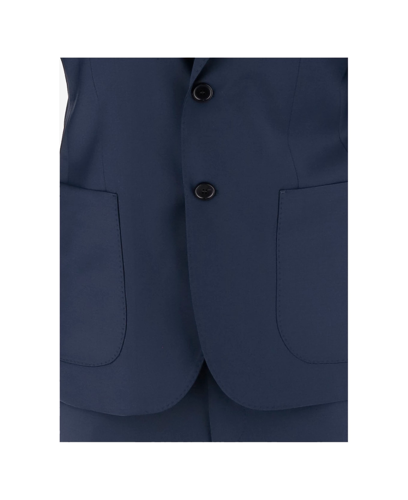 Brian Dales Stretch Wool Canvas Dress - Blue