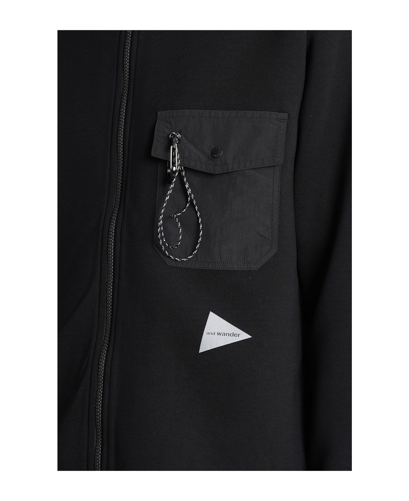 And Wander Sweatshirt In Black Polyester - black