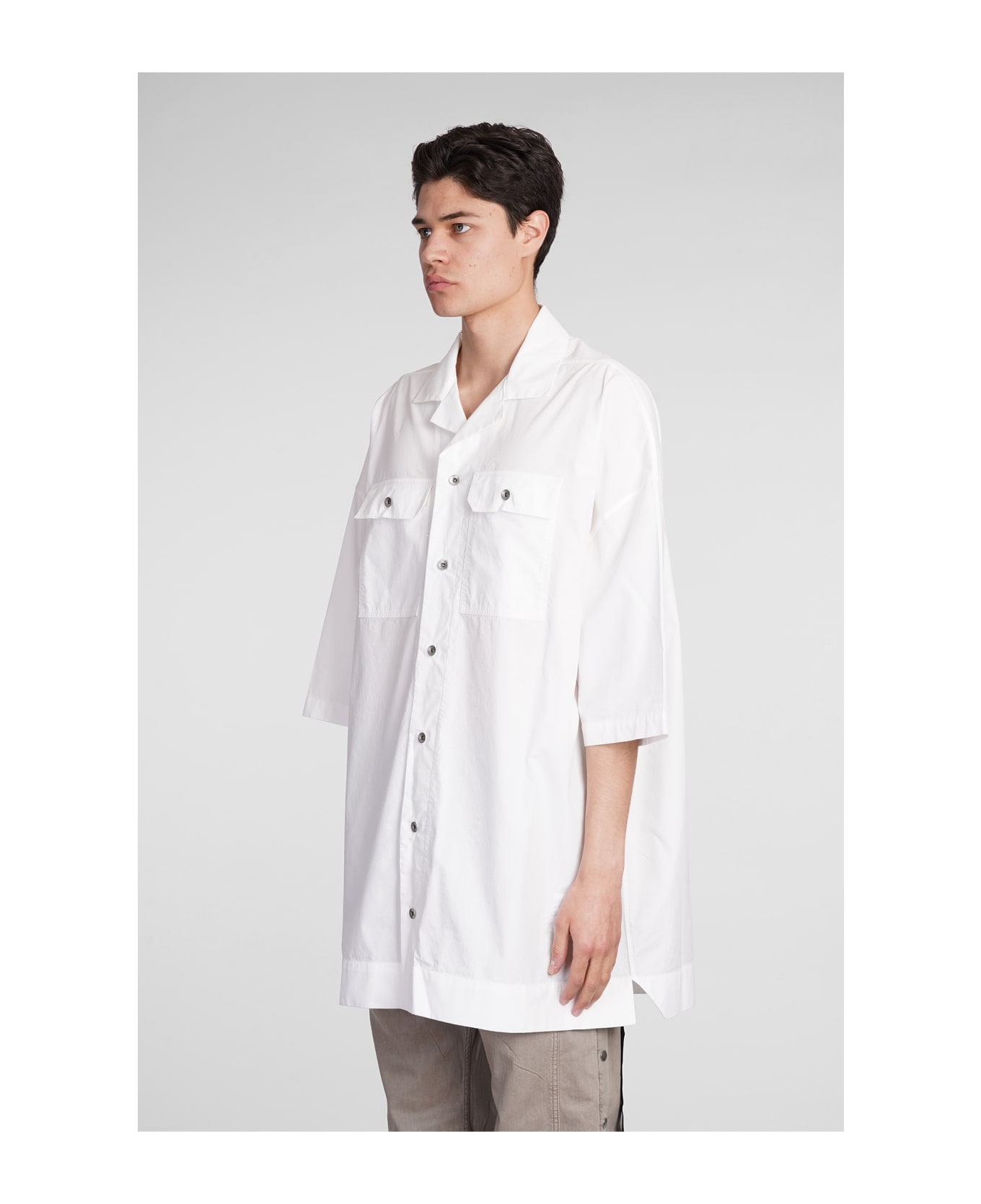 DRKSHDW Magnum Tommy Shirt In White Cotton - white