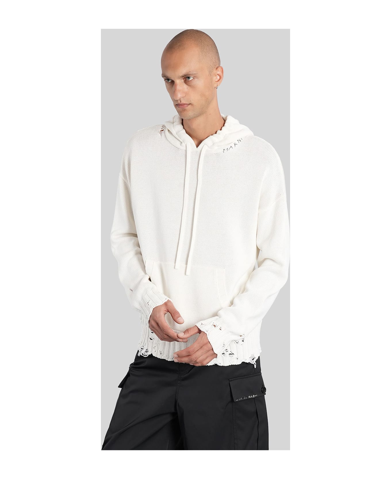 Marni Sweatshirt In White Cotton - white