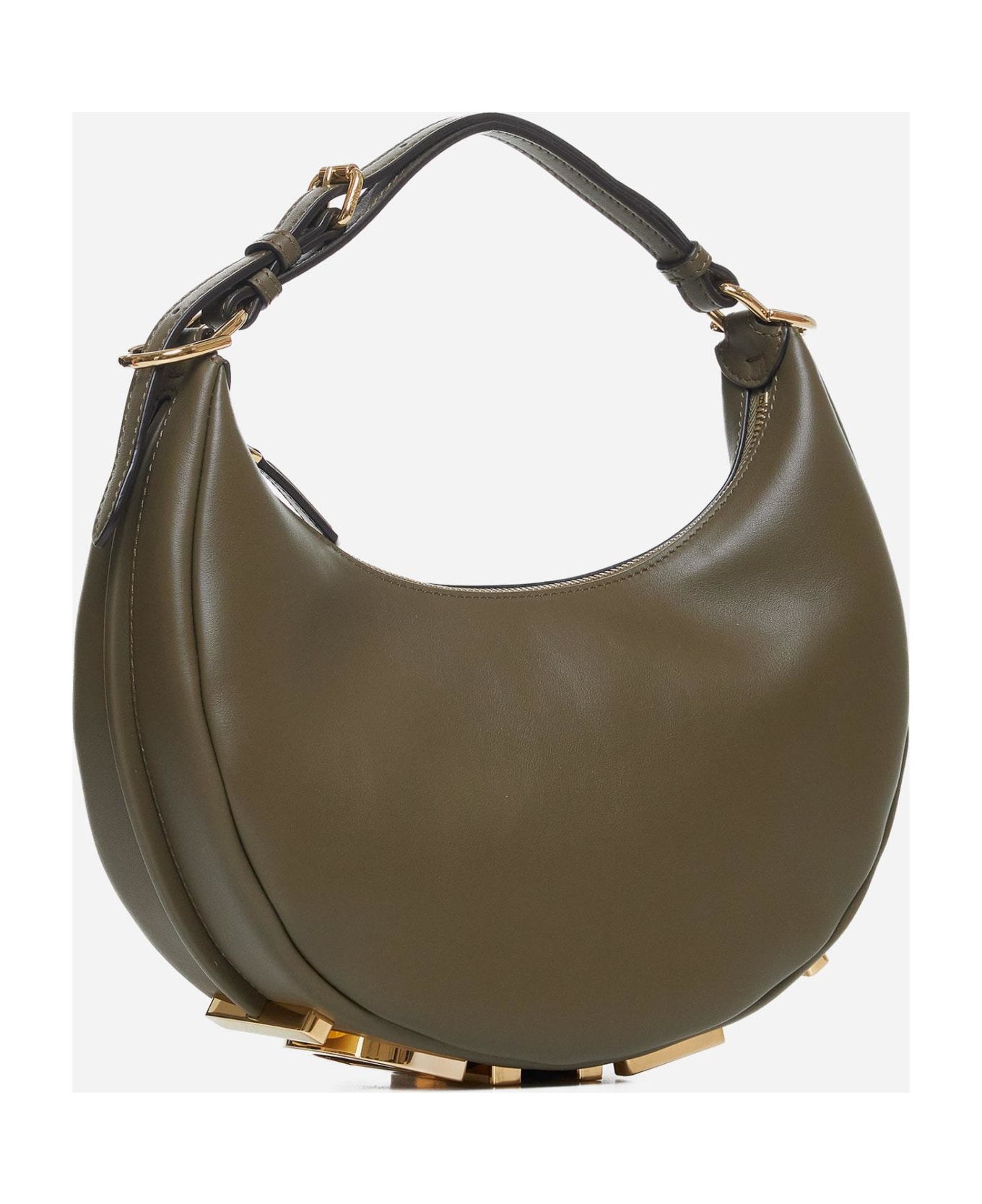 Fendi Graphy Small Leather Bag - Verde