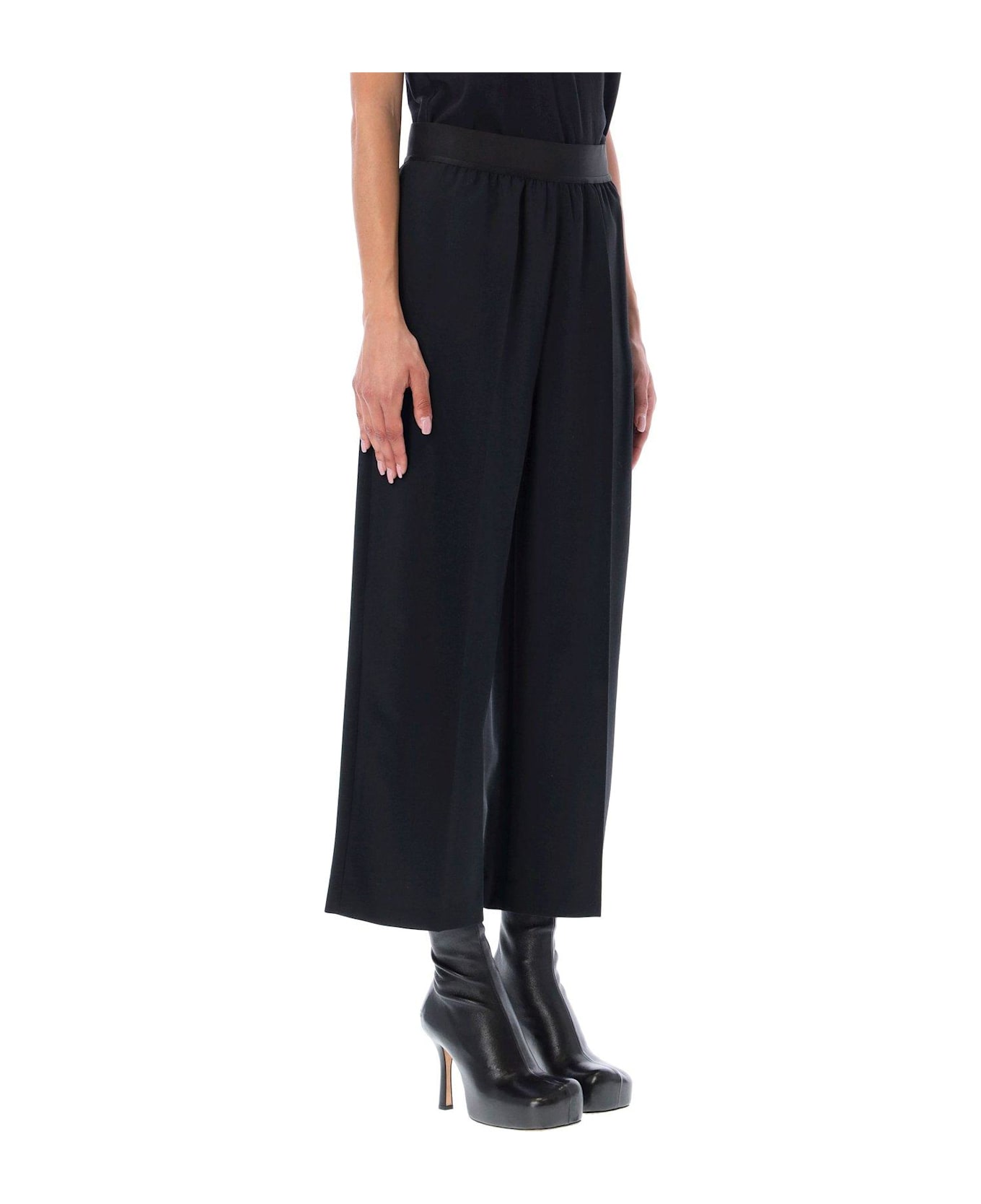 Stella McCartney Flared Cropped Trousers - Black