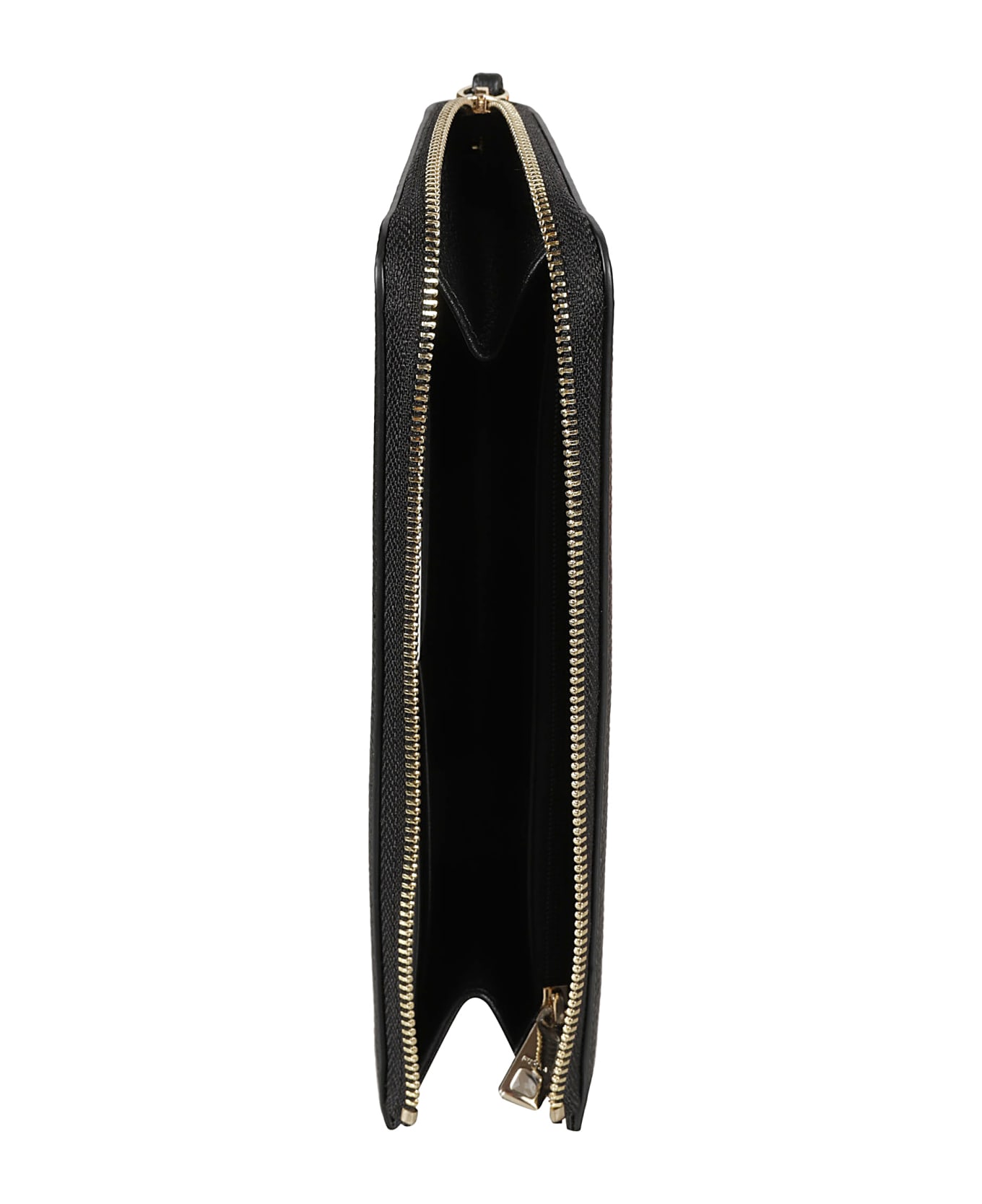 Furla Logo Zip-around Wallet - NERO