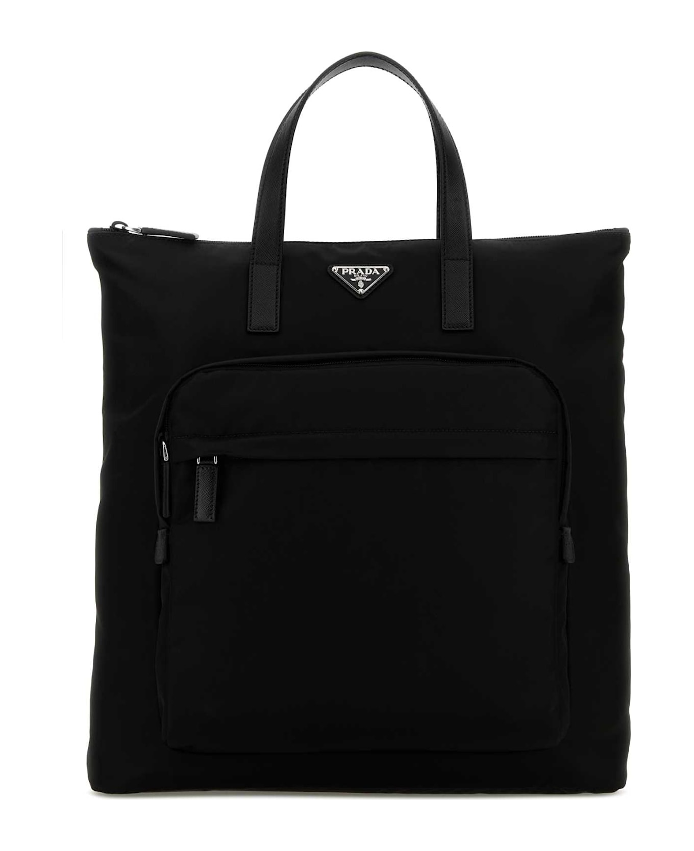 Prada Black Re-nylon Shopping Bag - NERO