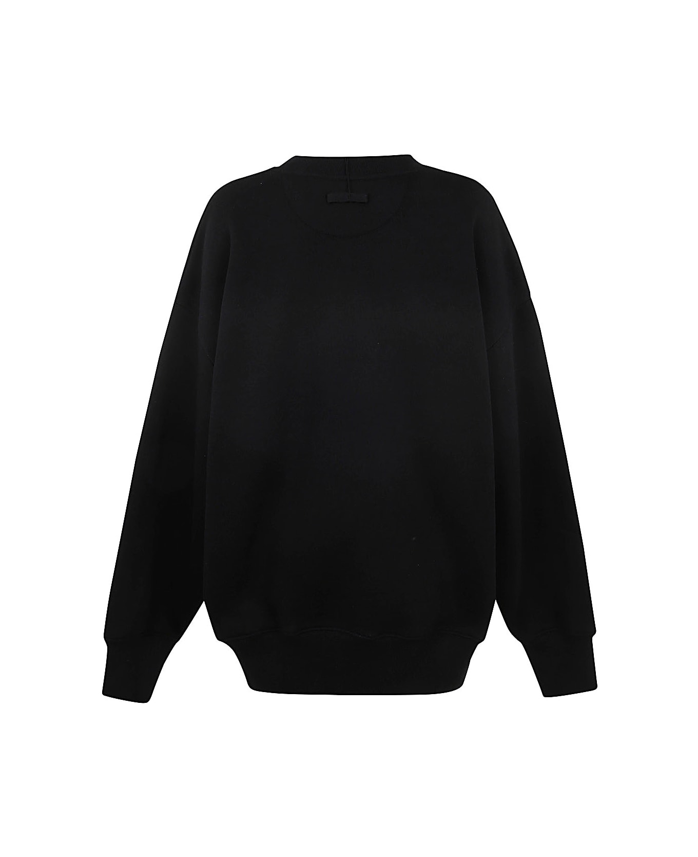 Jean Paul Gaultier Crewneck Cotton Sweatshirt With "" Detail - Black White フリース