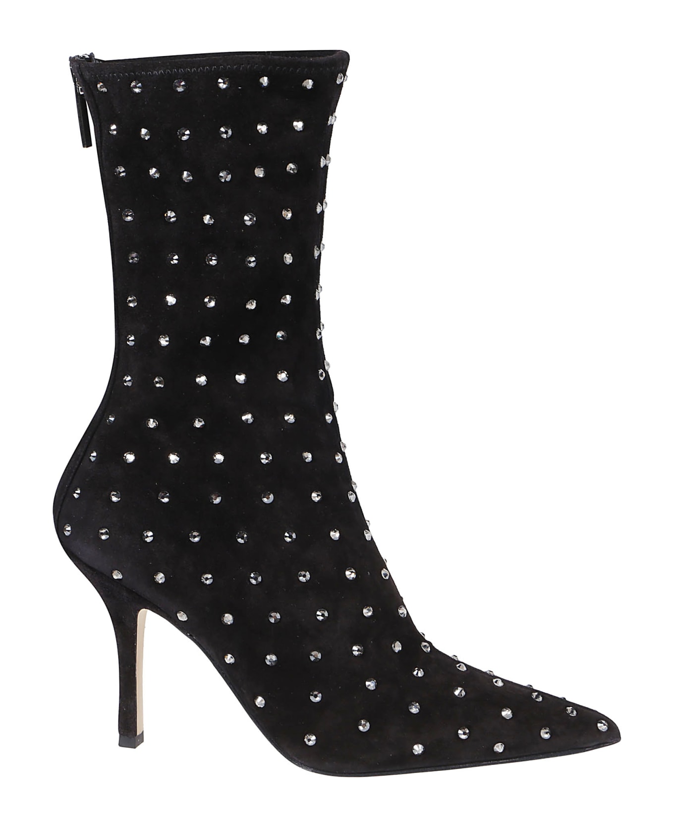 Paris Texas Holly Mama Ankle Boots - Black Diamond