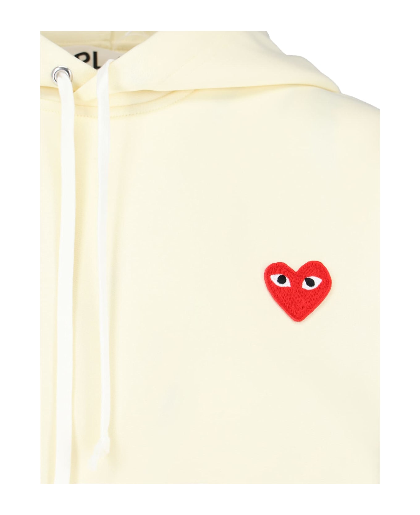 Comme des Garçons Play Logo Hoodie - White