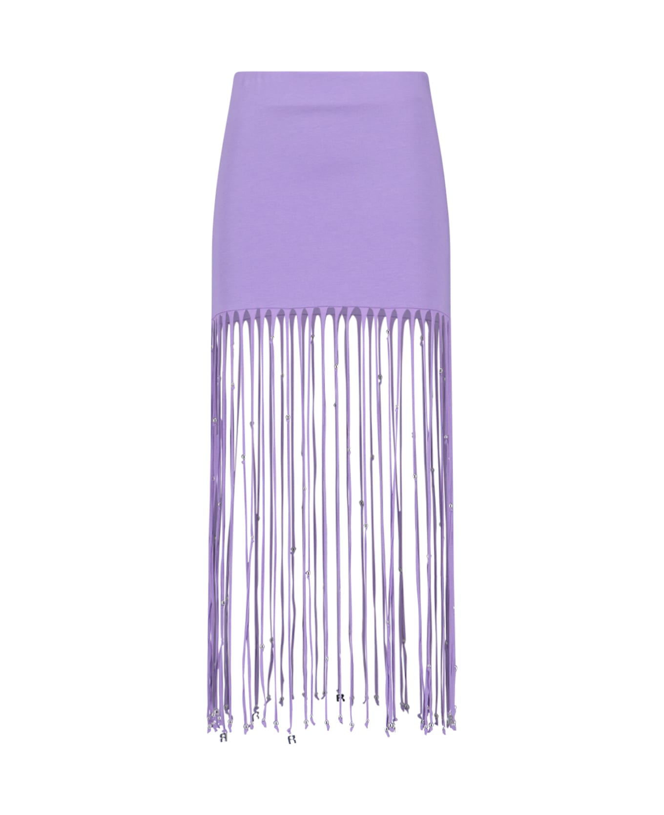 Rotate by Birger Christensen Fringed Maxi Skirt - Purple
