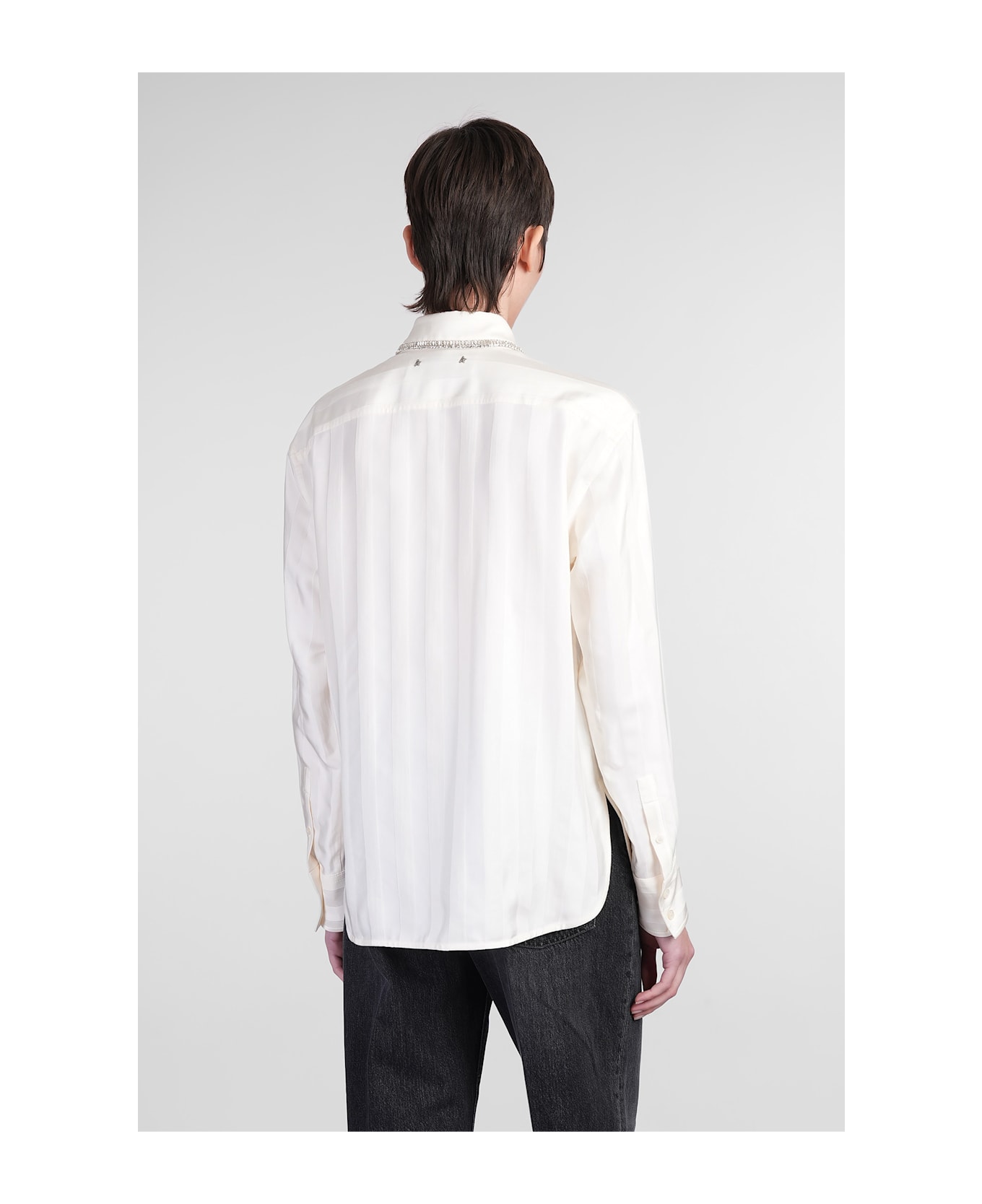 Golden Goose Marysole Shirt In Beige Viscose - Papyrus