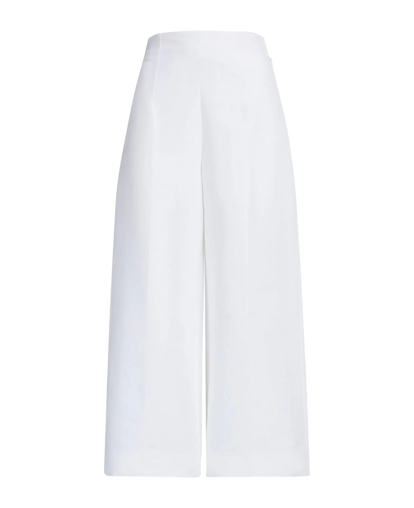 Marni Pressed Crease Cropped Trousers - White ボトムス