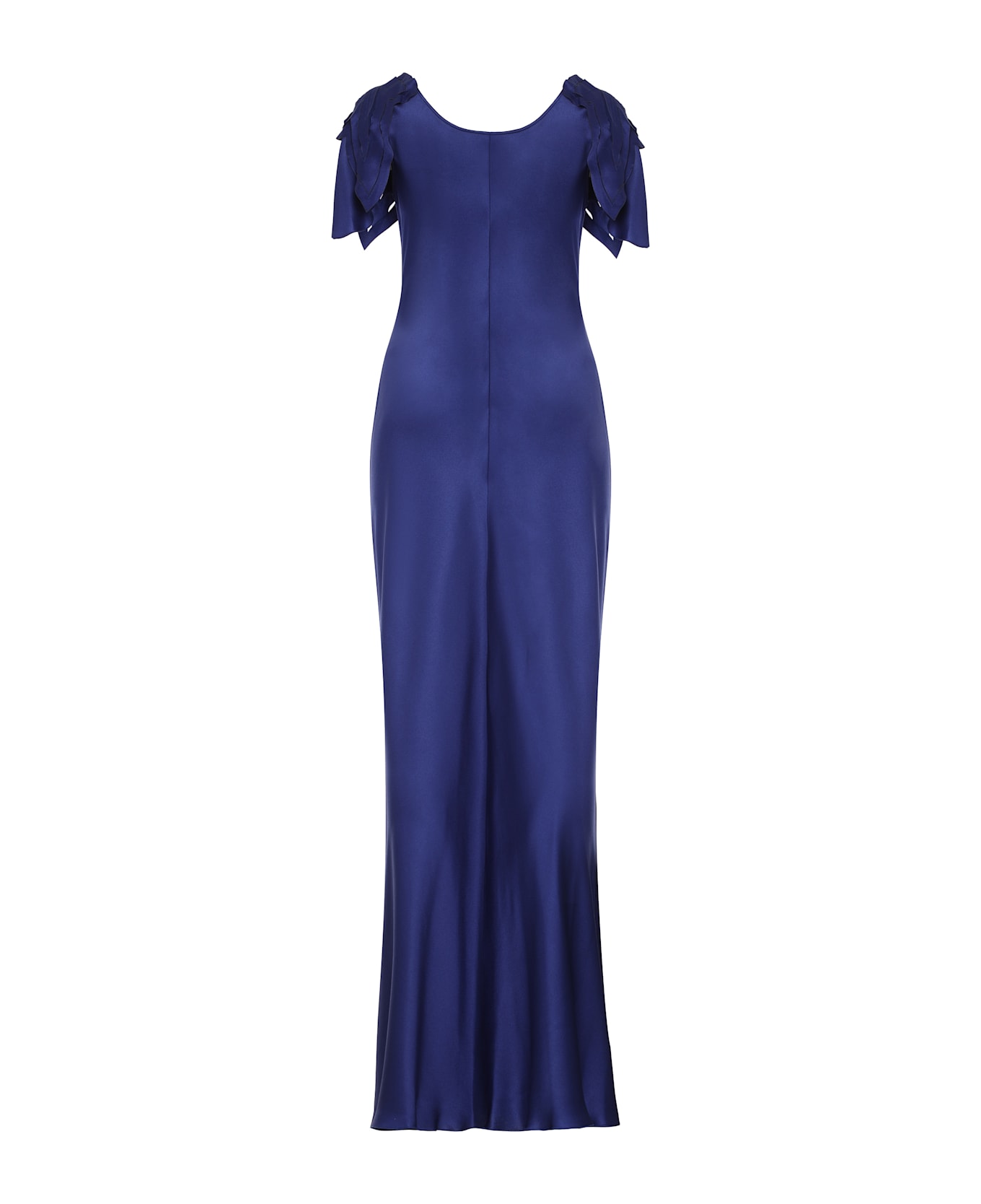 Alberta Ferretti Satin Dress - blue