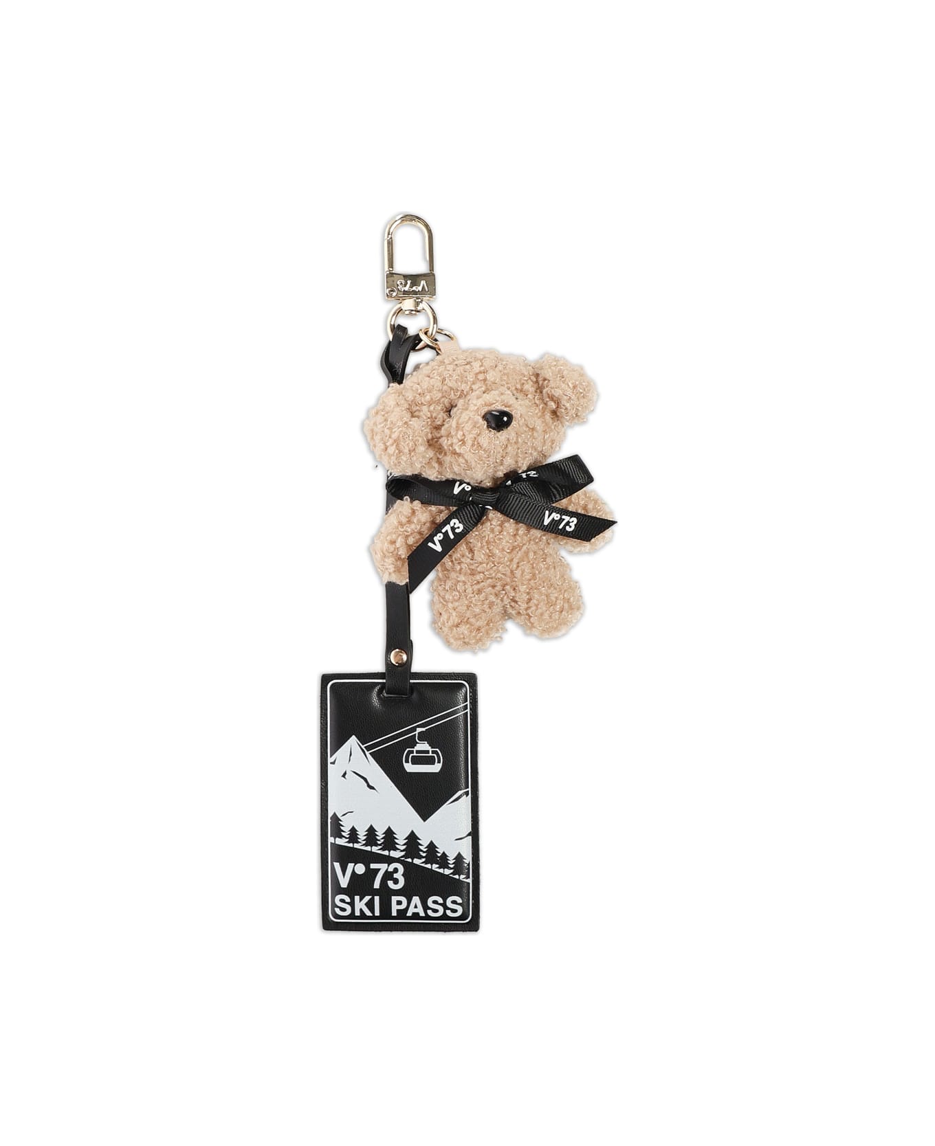 V73 Logo Keychain - NUDE/BLACK