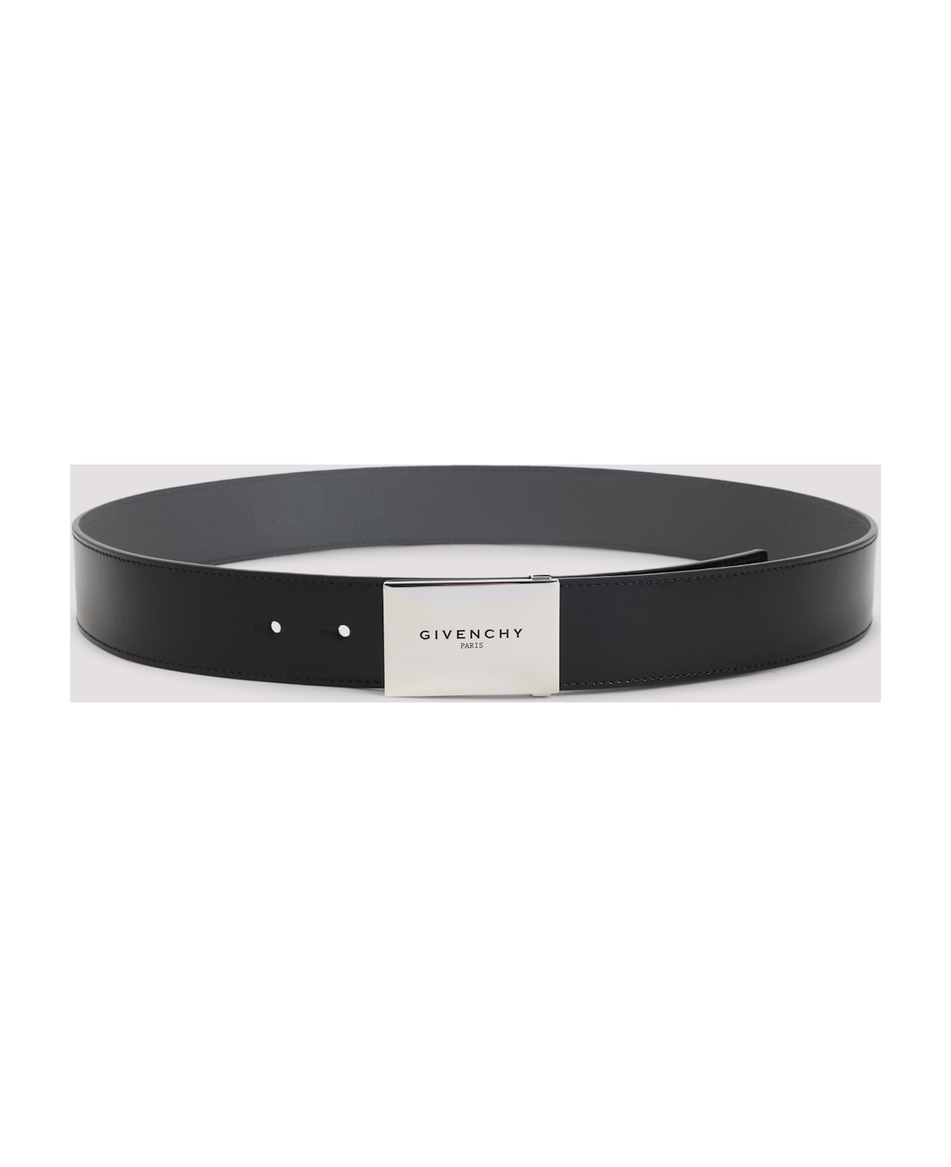 Givenchy Metal Plaque Belt - Blacl Grey
