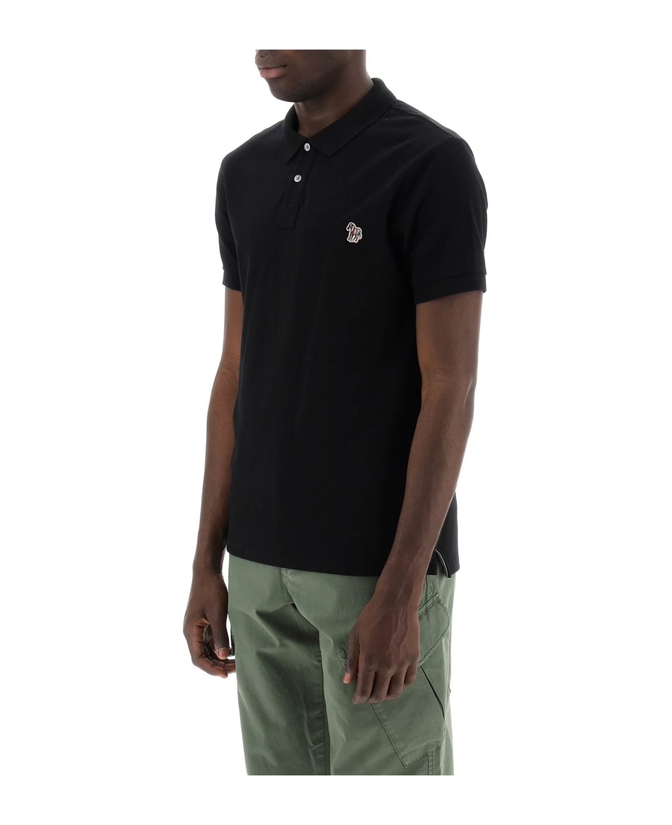 PS by Paul Smith Slim Fit Polo Shirt In Organic Cotton - BLACK (Black) ポロシャツ