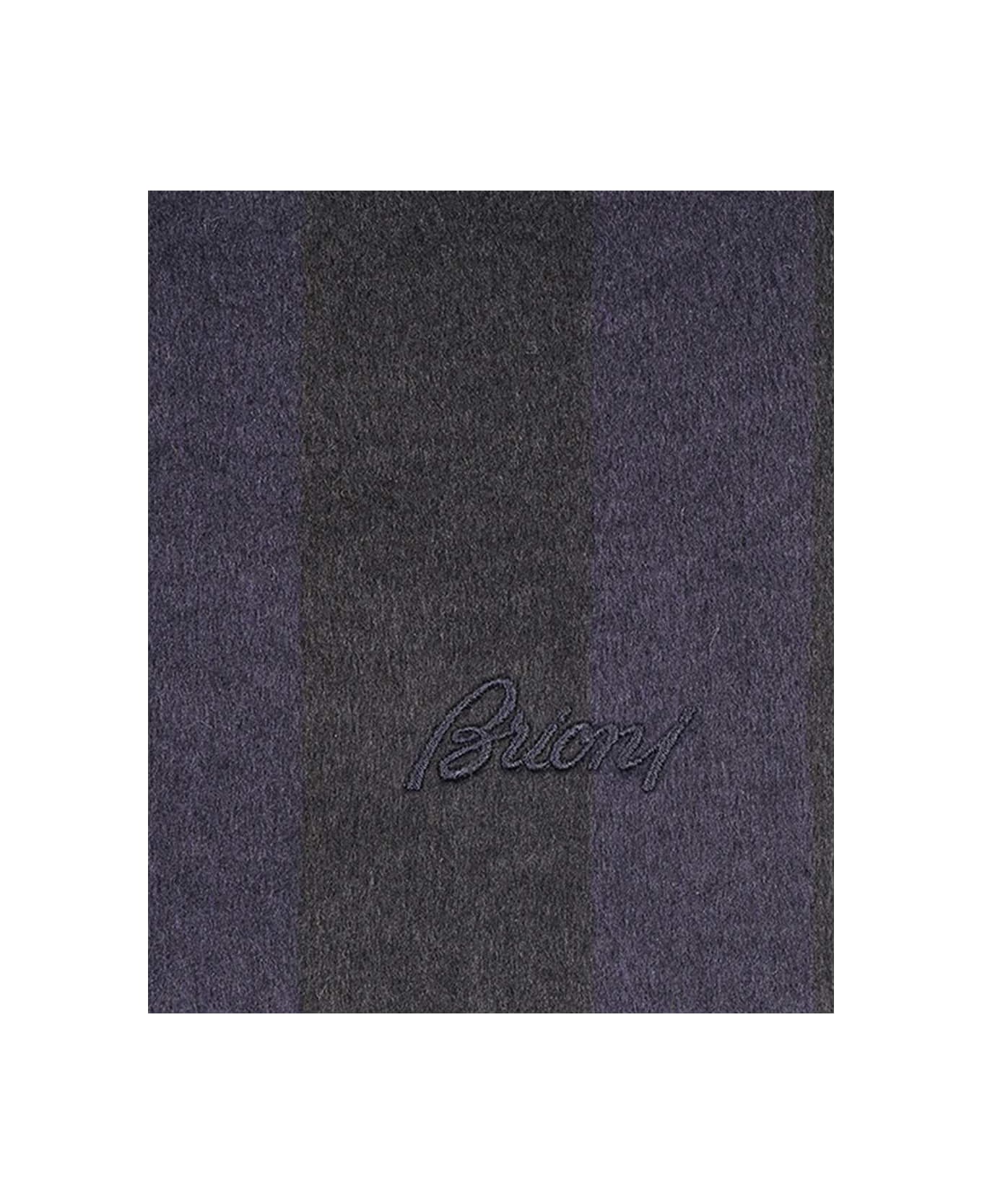 Brioni Silk Scarf - blue