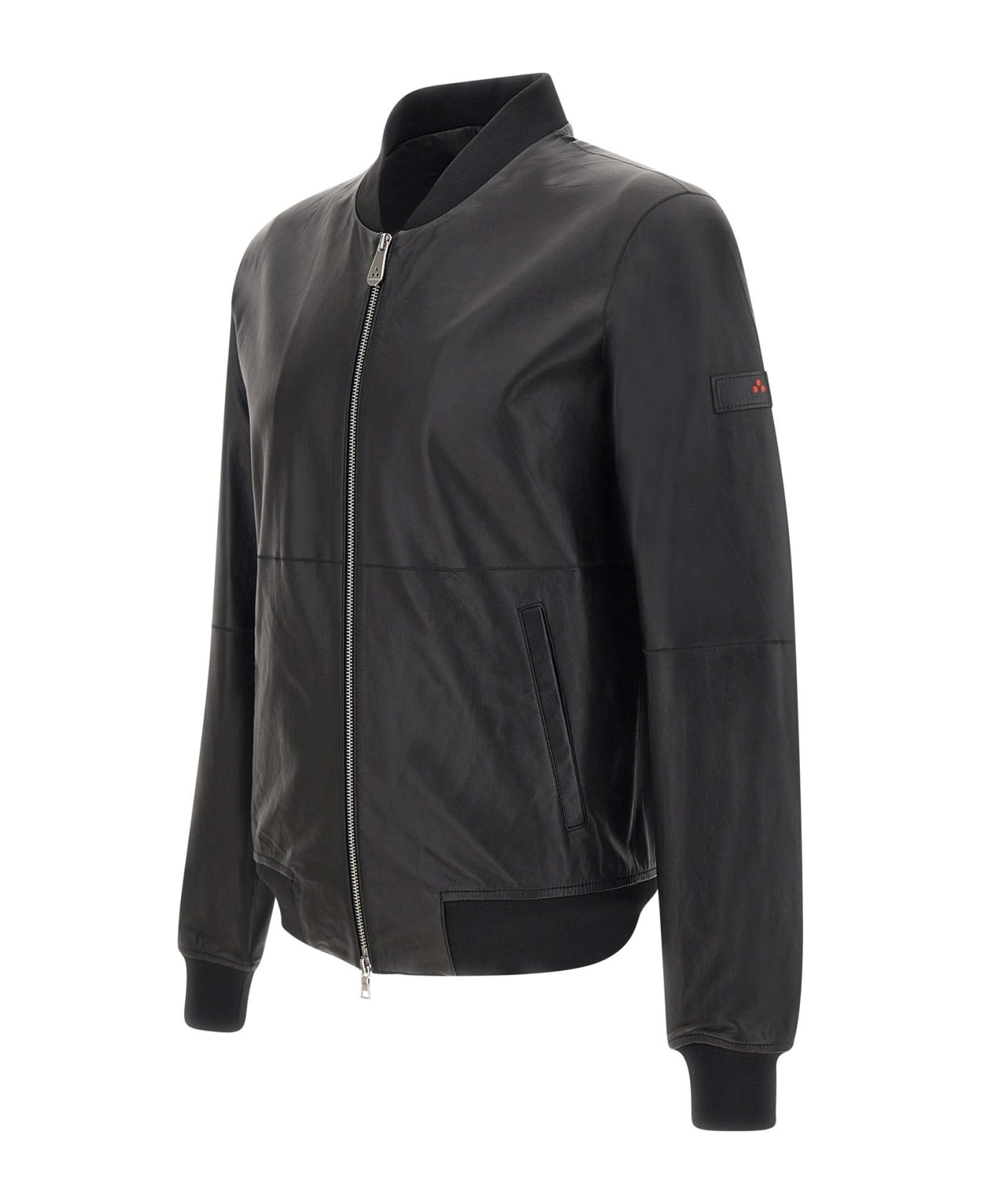 Peuterey 'fans Leather Acc' Jacket - Black