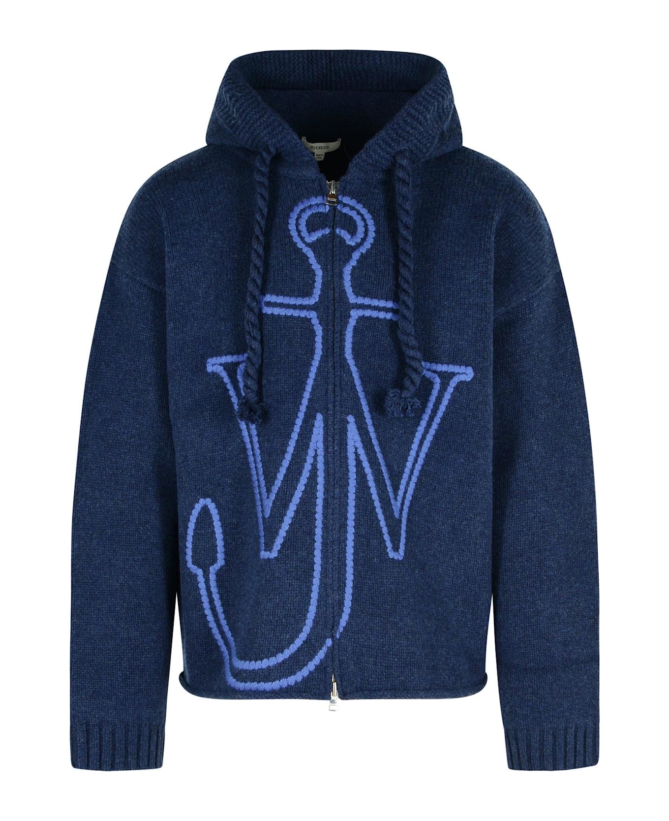 J.W. Anderson Blue Wool Sweater - STEEL BLUE