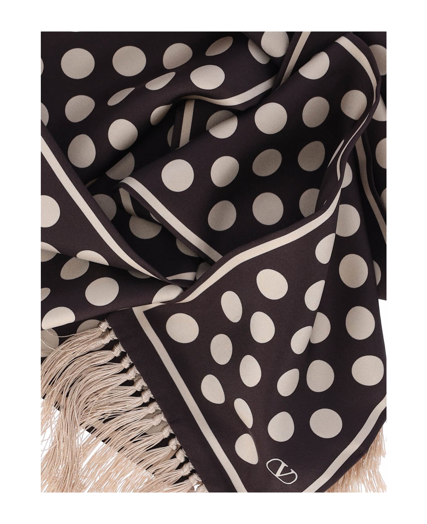 Valentino Garavani 
opticool
 Silk Scarf - Brown