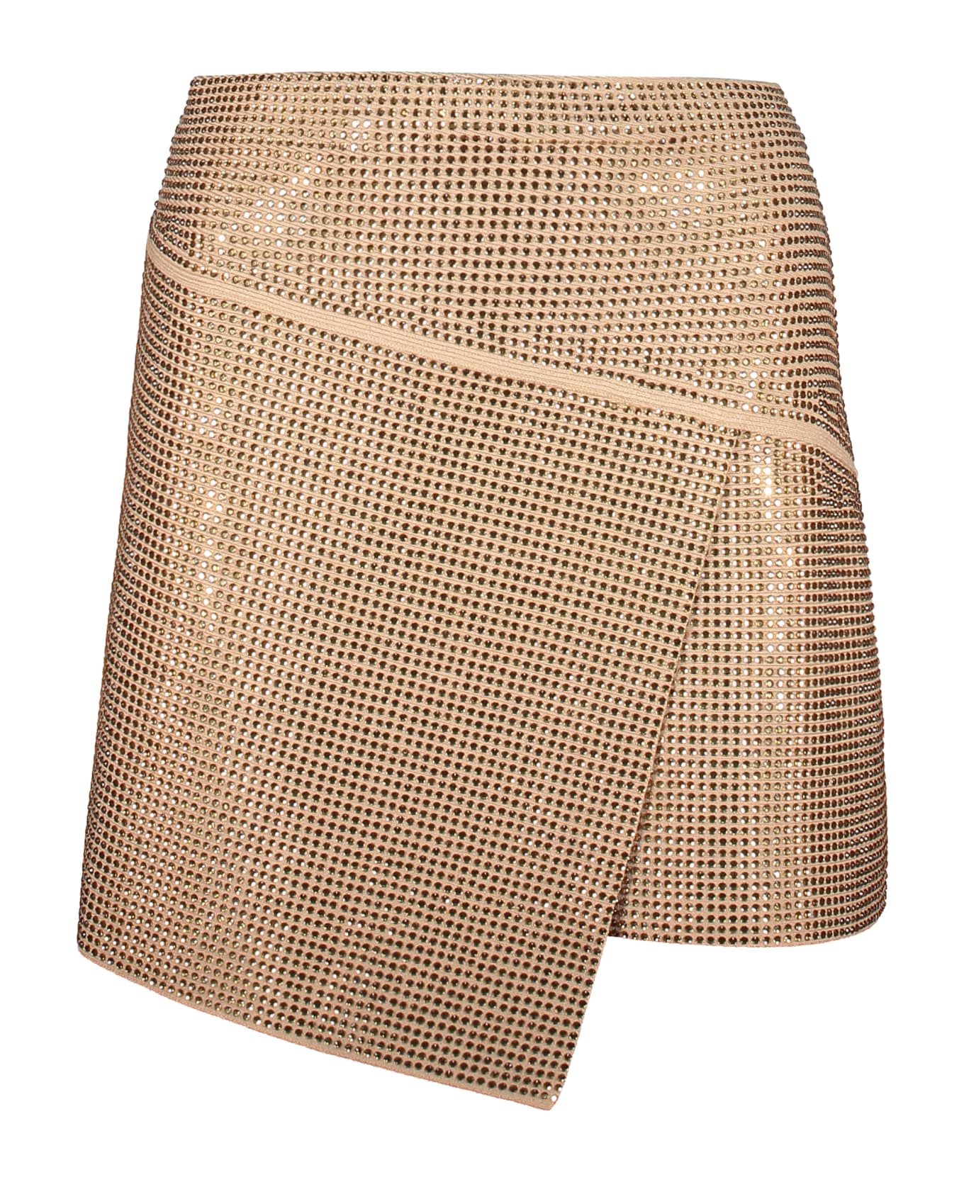 ANDREĀDAMO Asymmetric Miniskirt - Beige