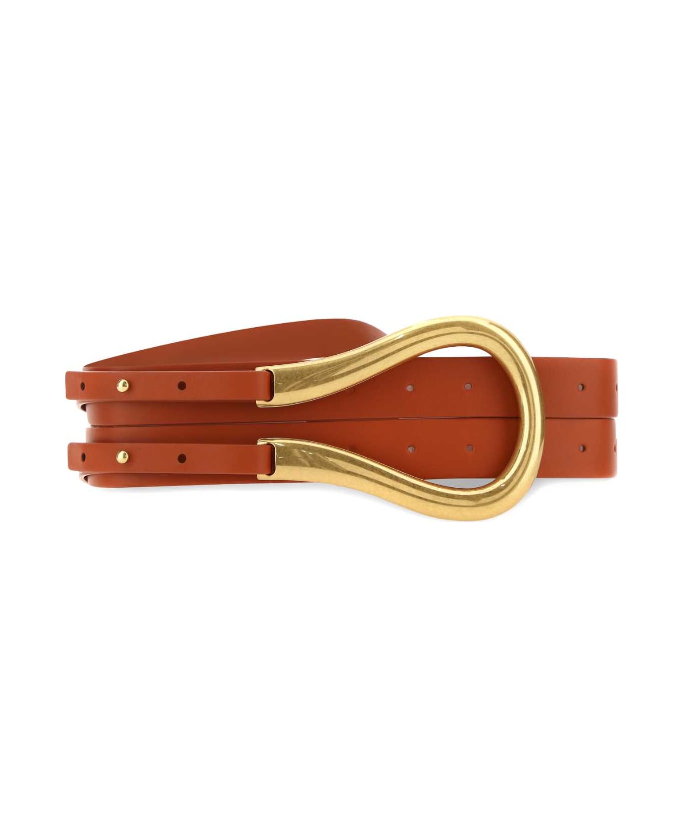 bottega AKCESORIA Veneta Caramel Leather Belt - 7654