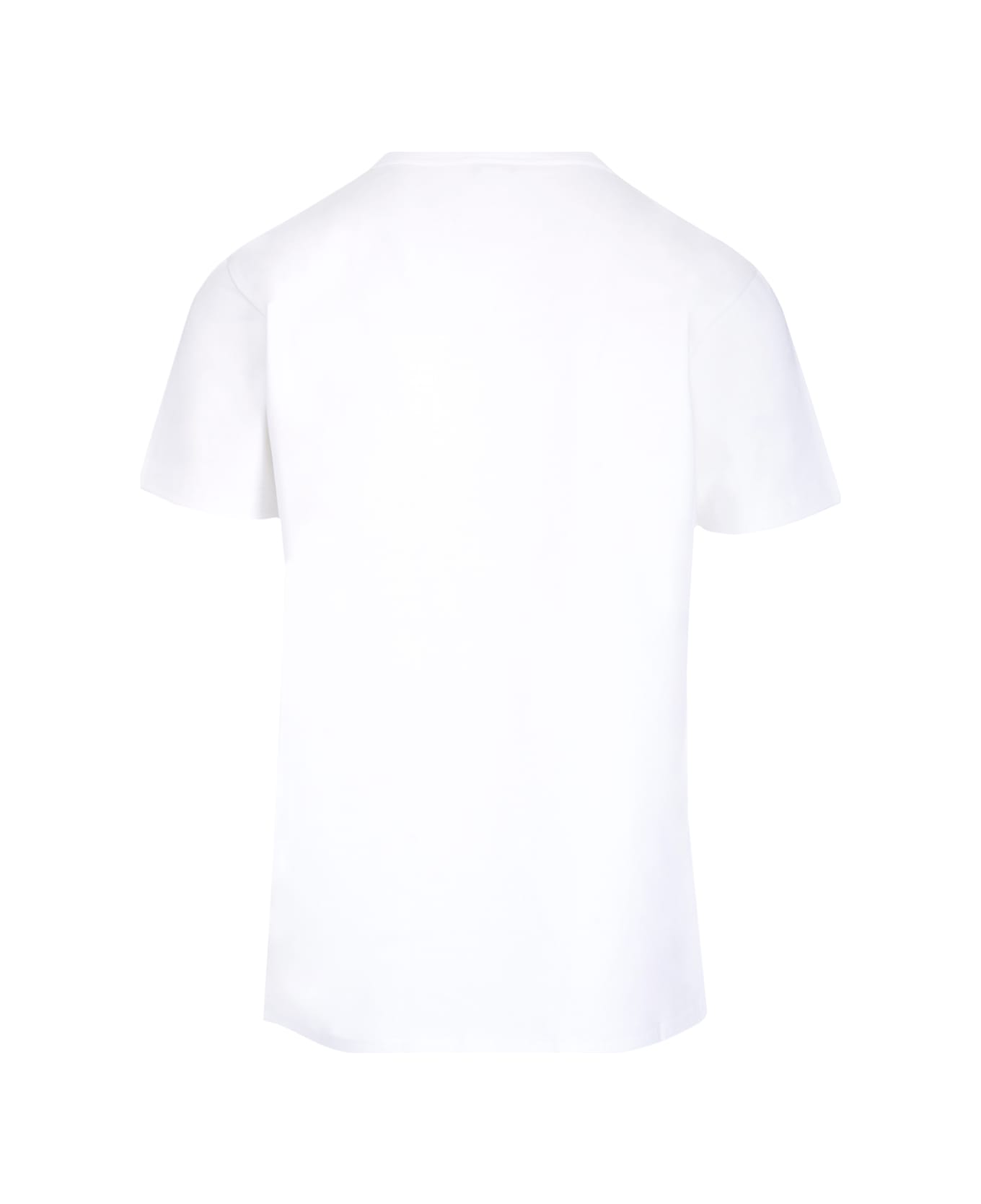 Palm Angels Logo-print Crew-neck T-shirt - WHITE BLANC シャツ