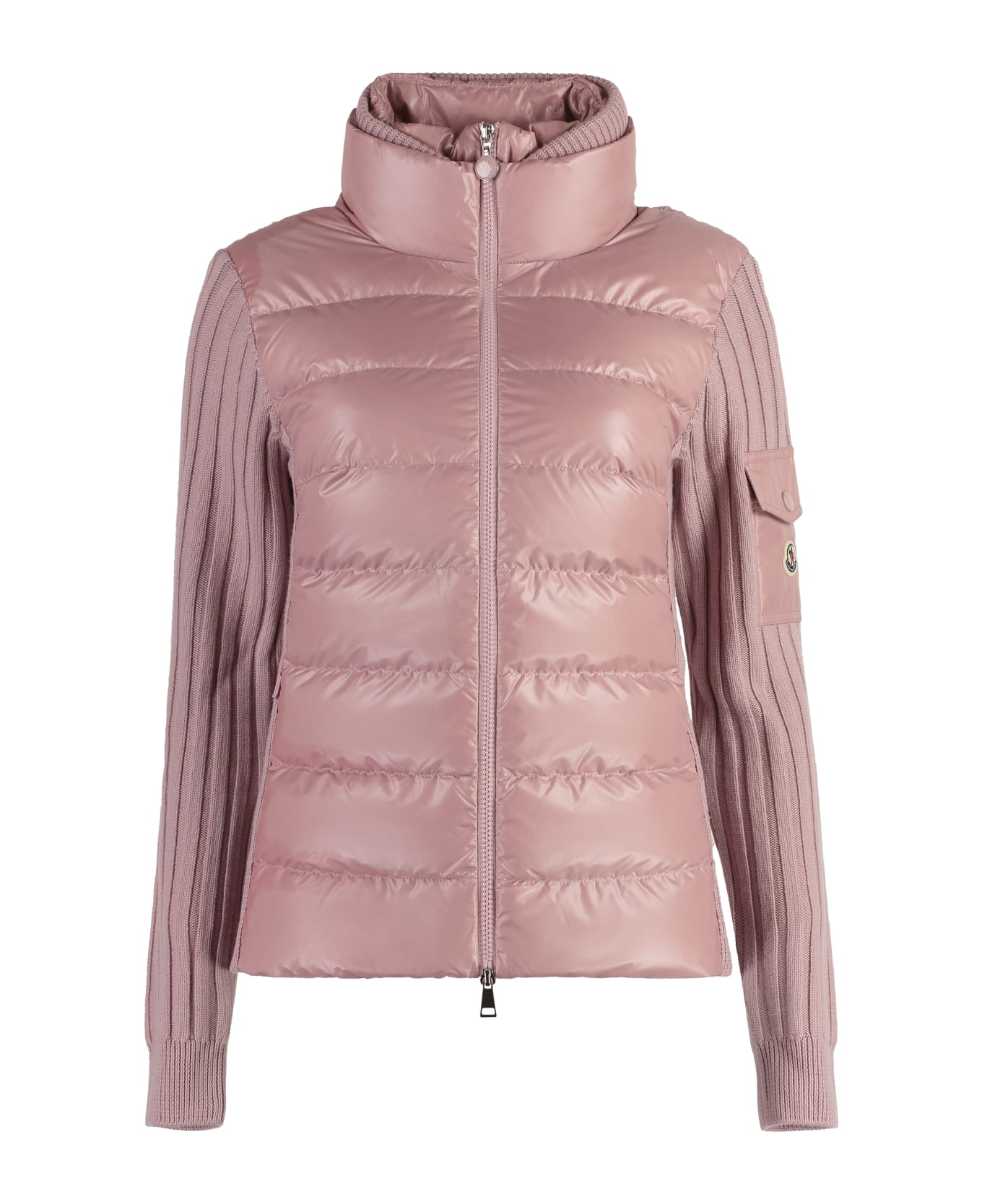 Moncler Cardigan With Padded Front Panel | italist