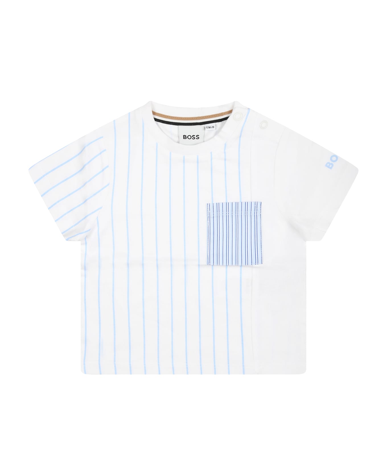 Hugo Boss White T-shirt For Baby Boy - White Tシャツ＆ポロシャツ