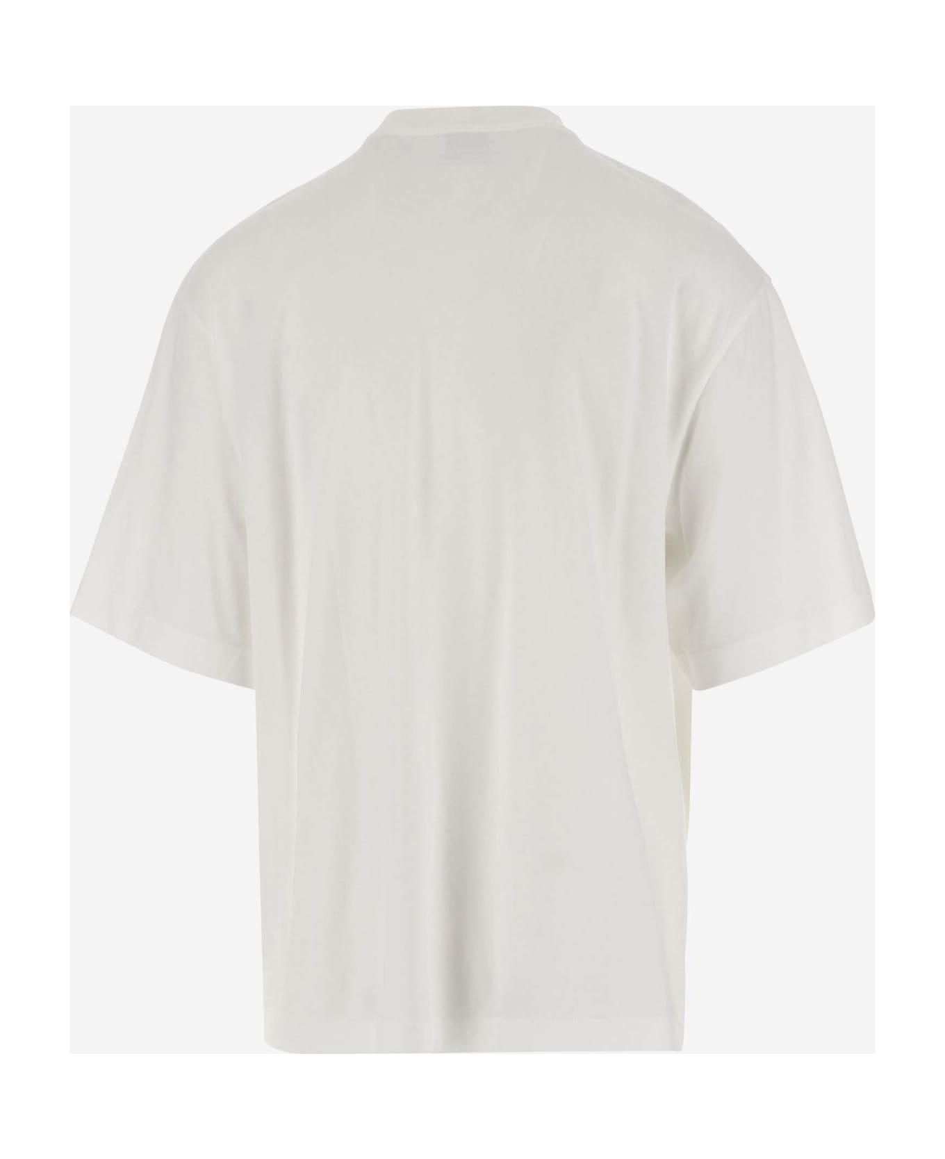 Off-White Cotton T-shirt With Logo - White